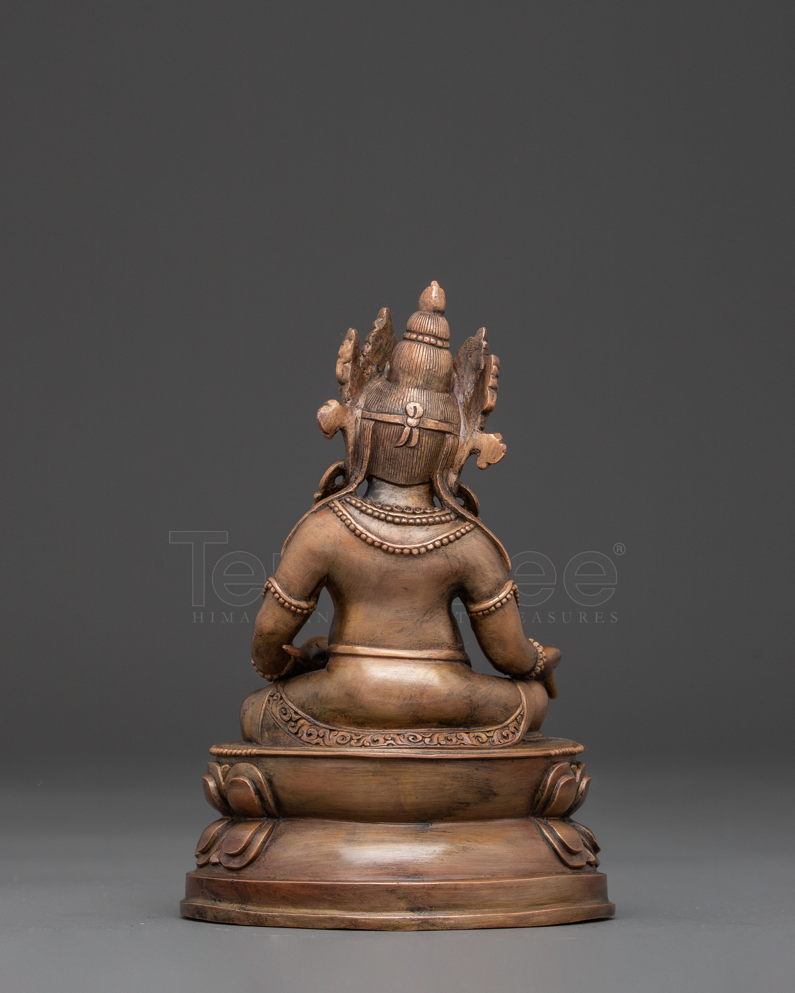 Traditional Buddhist Deity Dzambhala Copper Statue | Guardian of Wealth