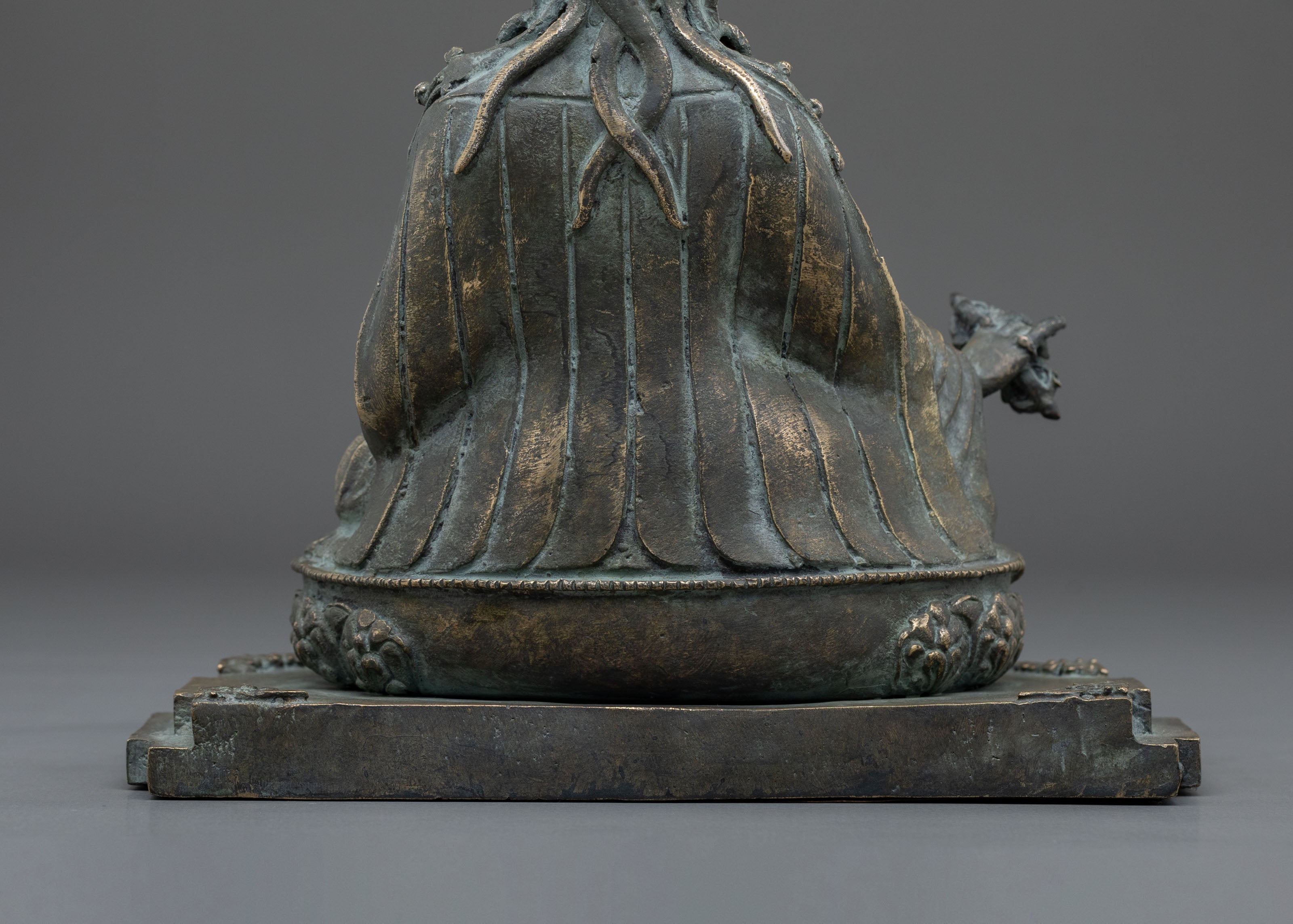 Guru Rinpoche Handmade Copper Statue with Antique Finish