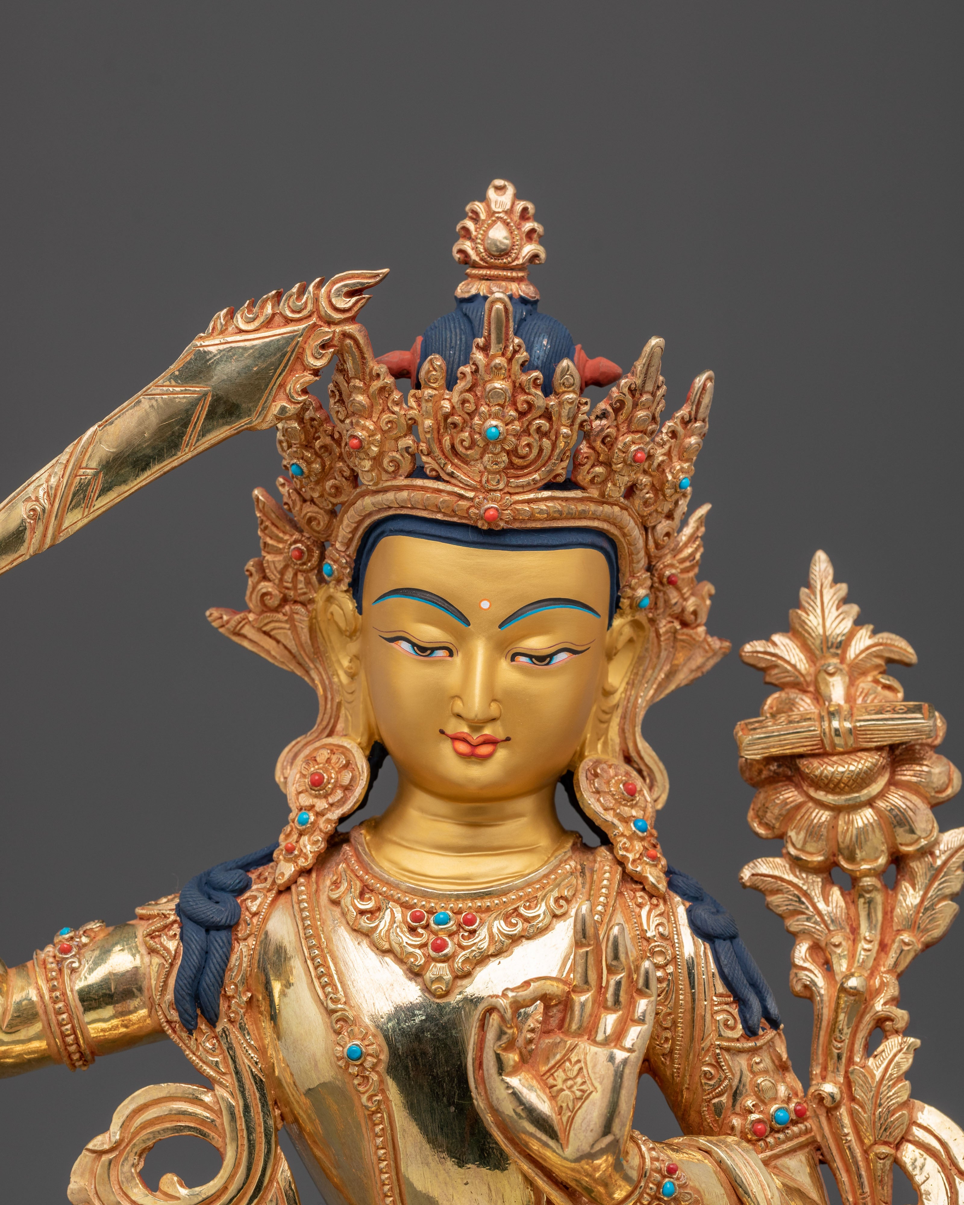 Manjushri Spiritual Figurine: Enlightened Wisdom Art