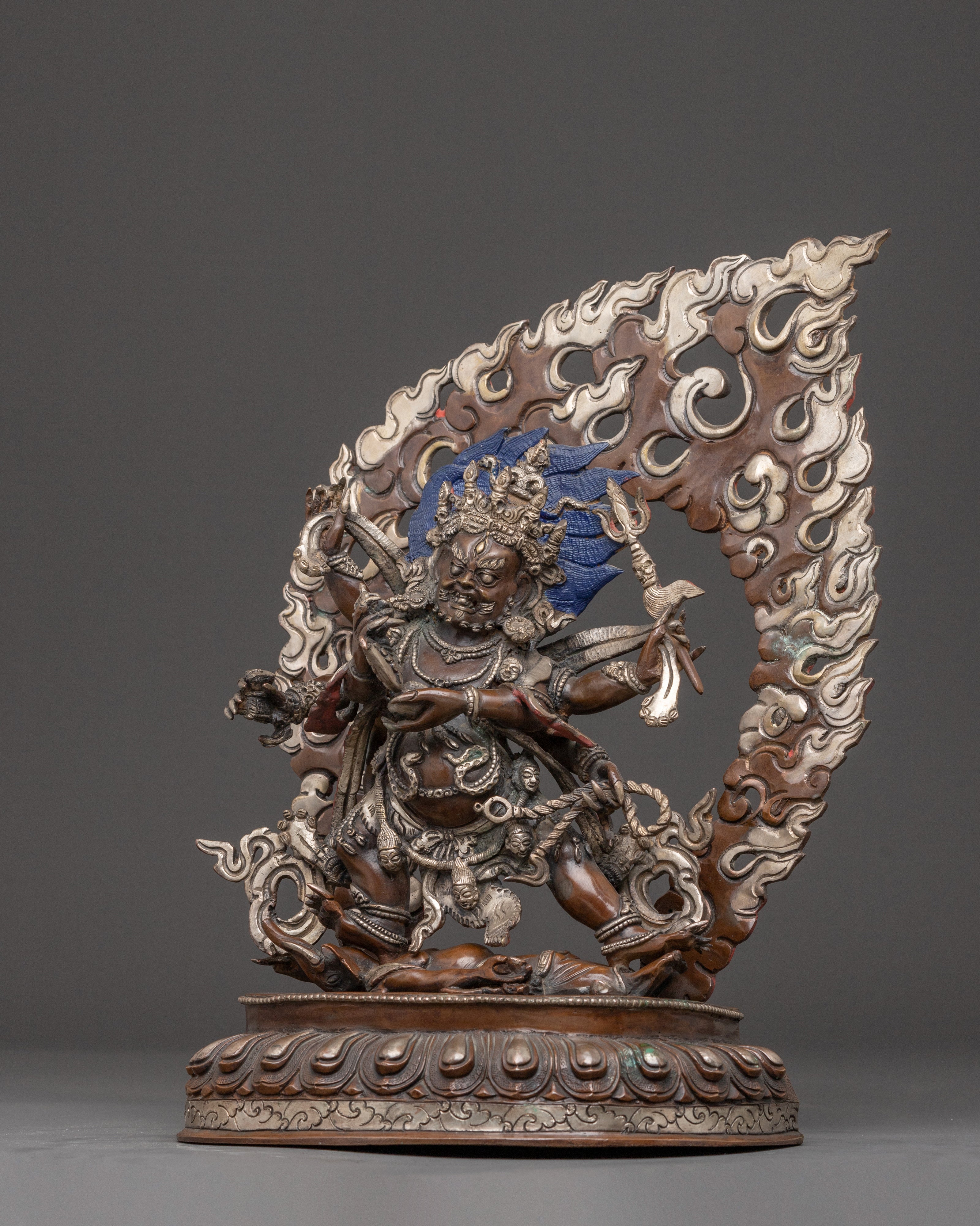 Six Armed Mahakala Statue : The Dharma Protector