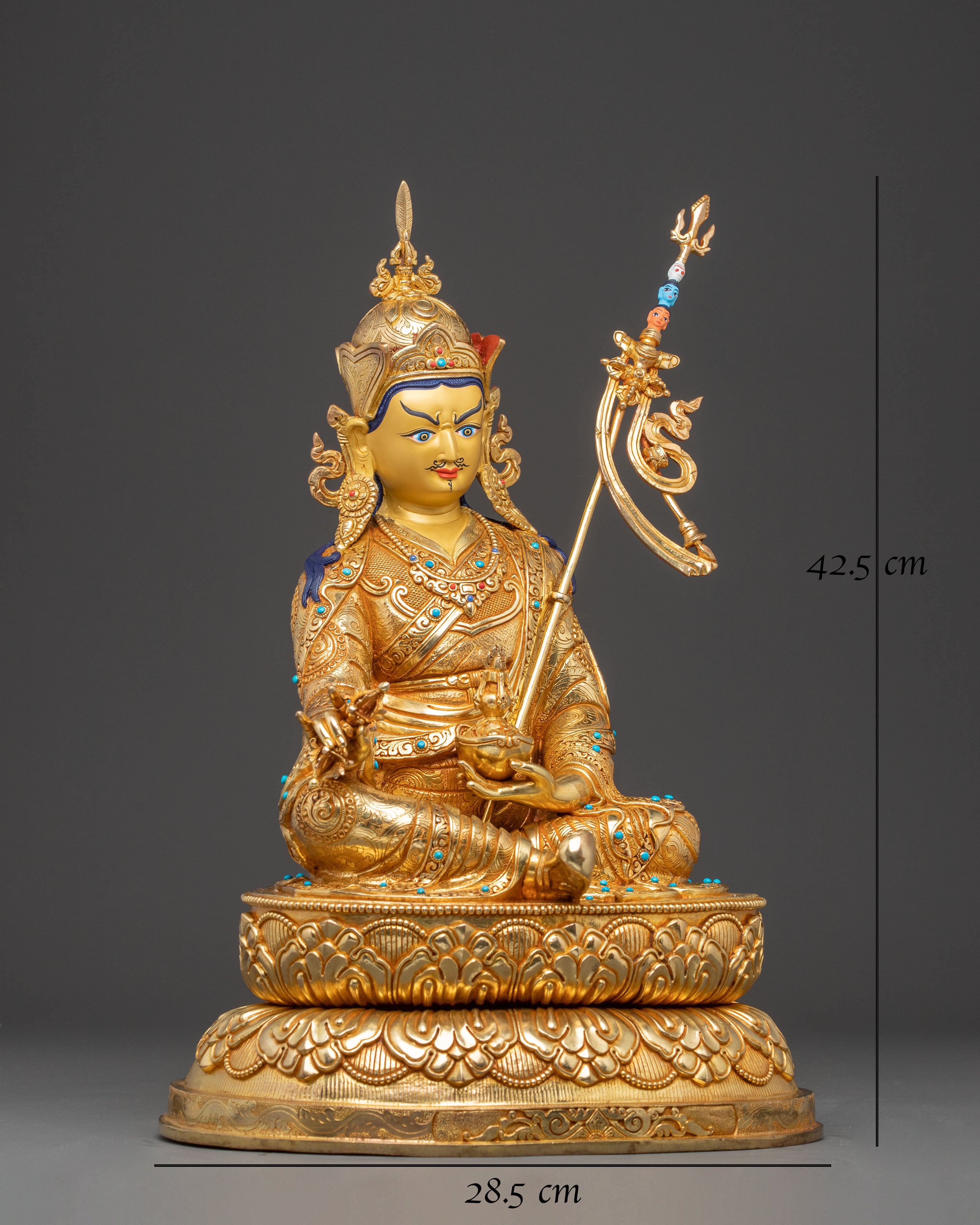 Handmade Buddhist Statue of Lotus Born Guru Rinpoche