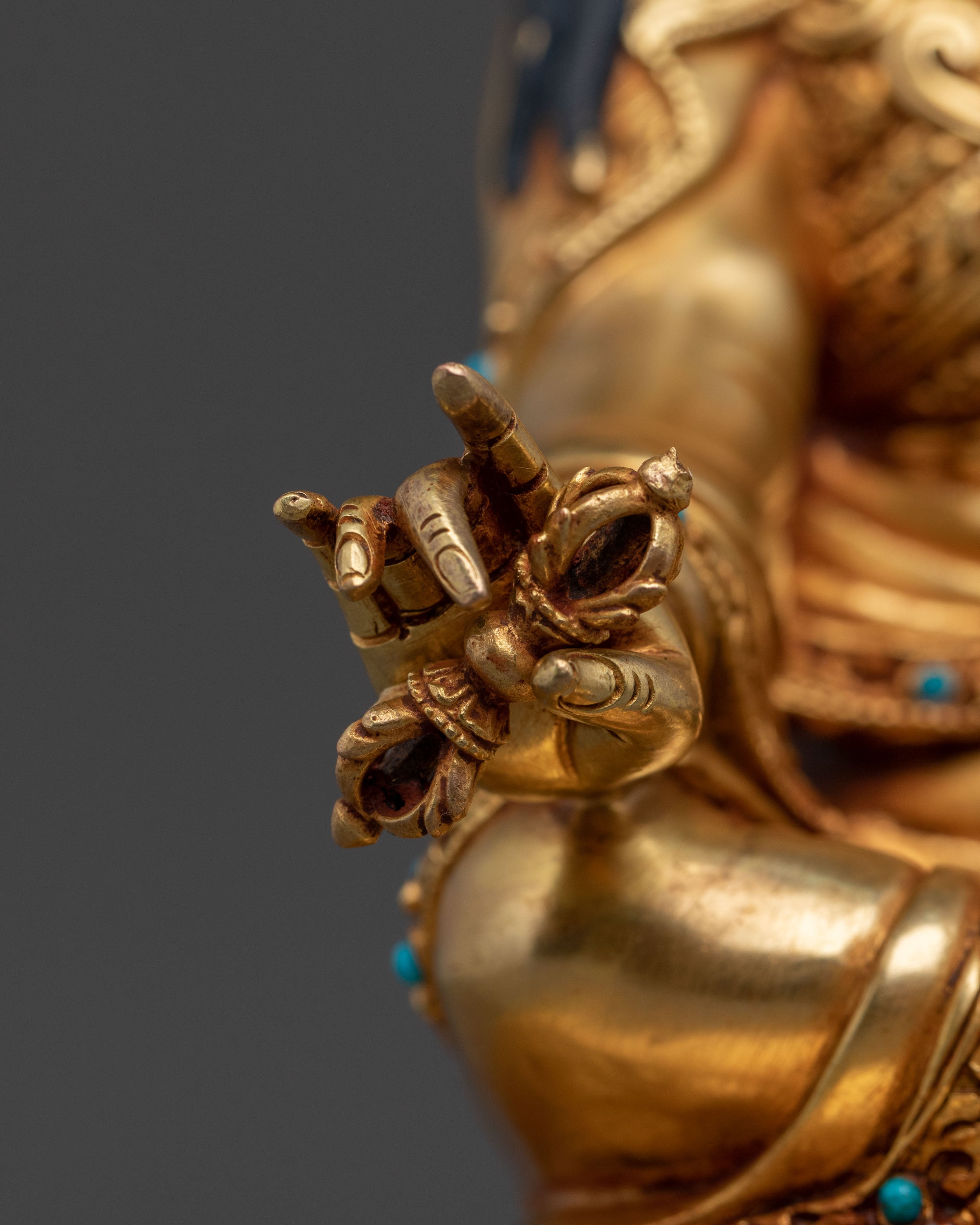 Guru Rinpoche Statue of Learning | Handmade Himalayan Altar Decor