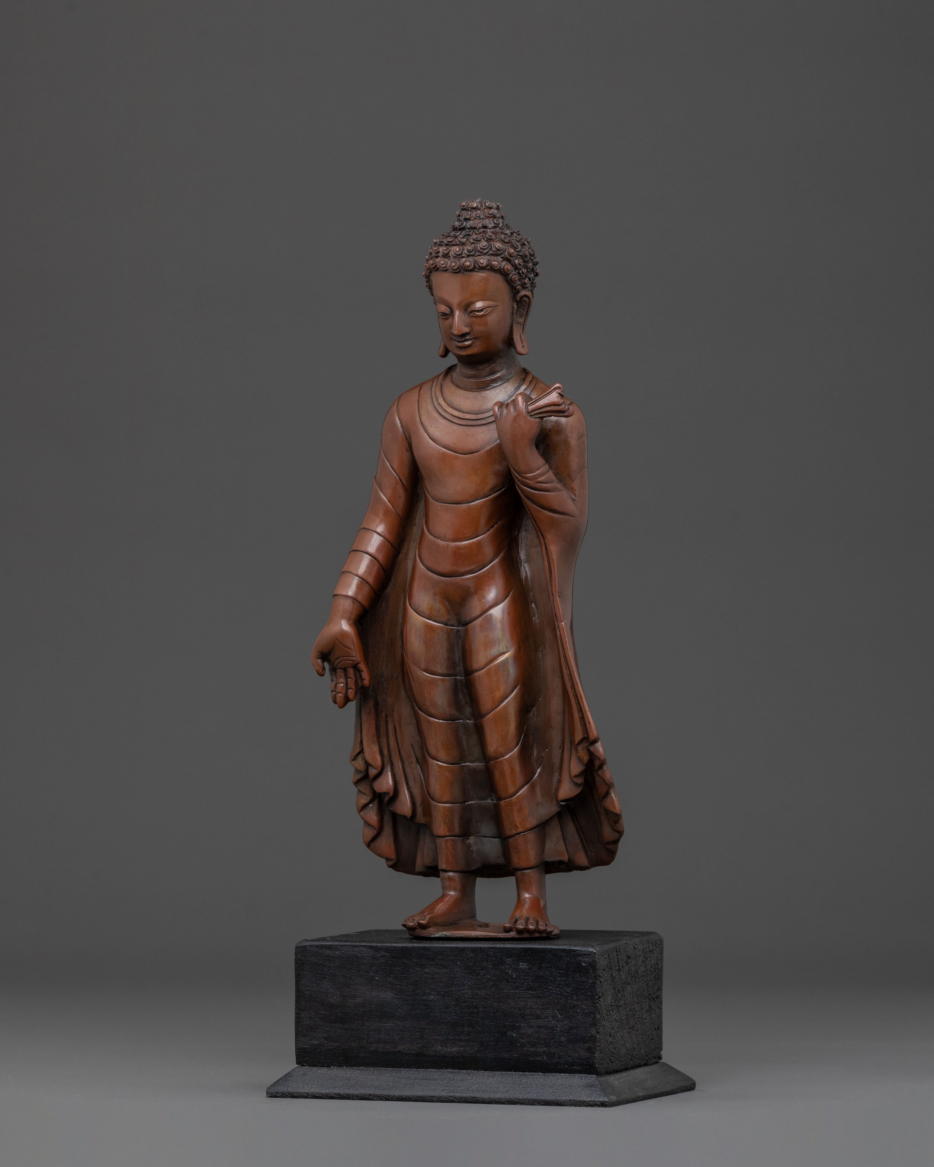 Dipankara Buddha Statue | Oxidized Copper Figure