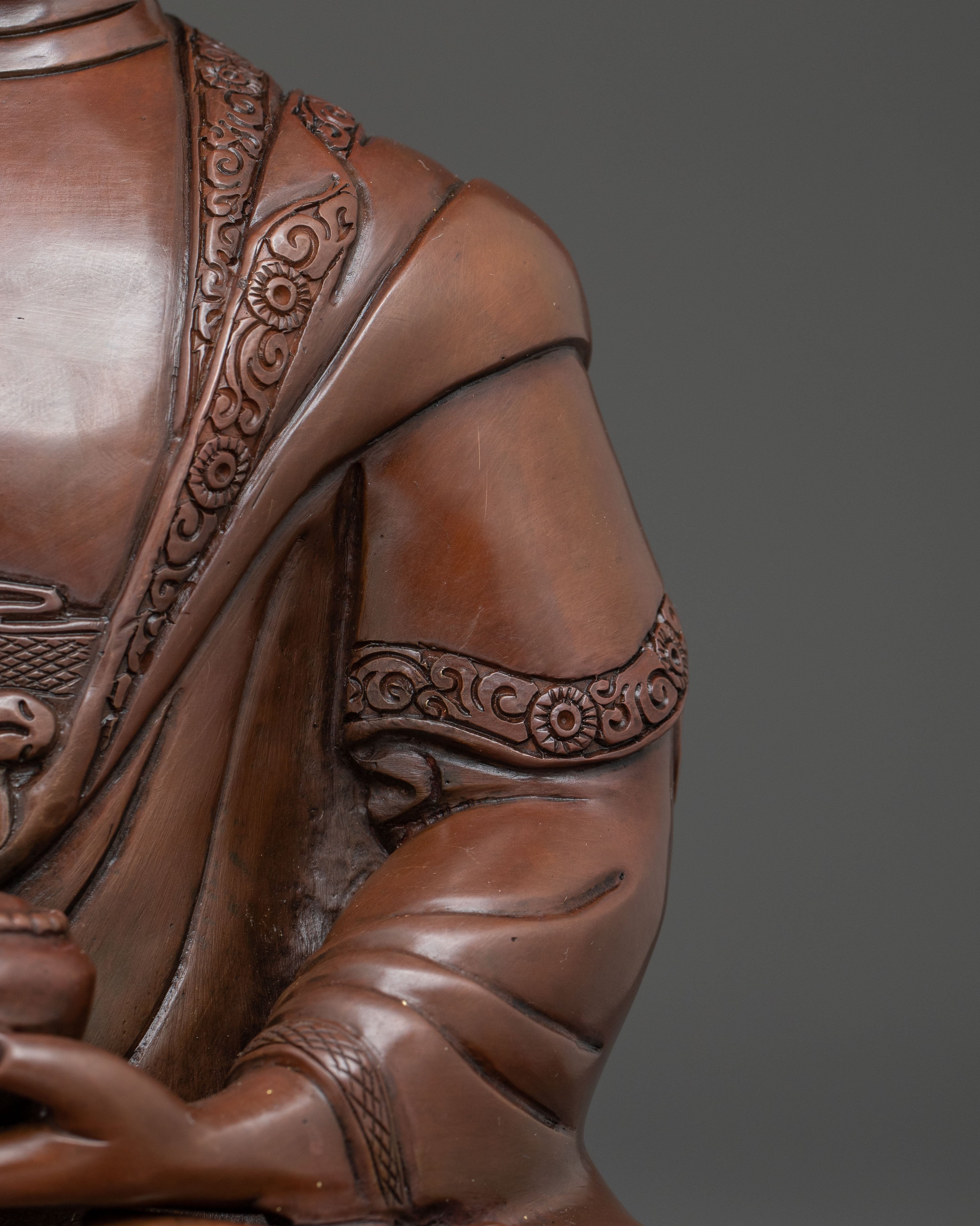 Handcrafted Oxidized Statue of Buddha Shakyamuni