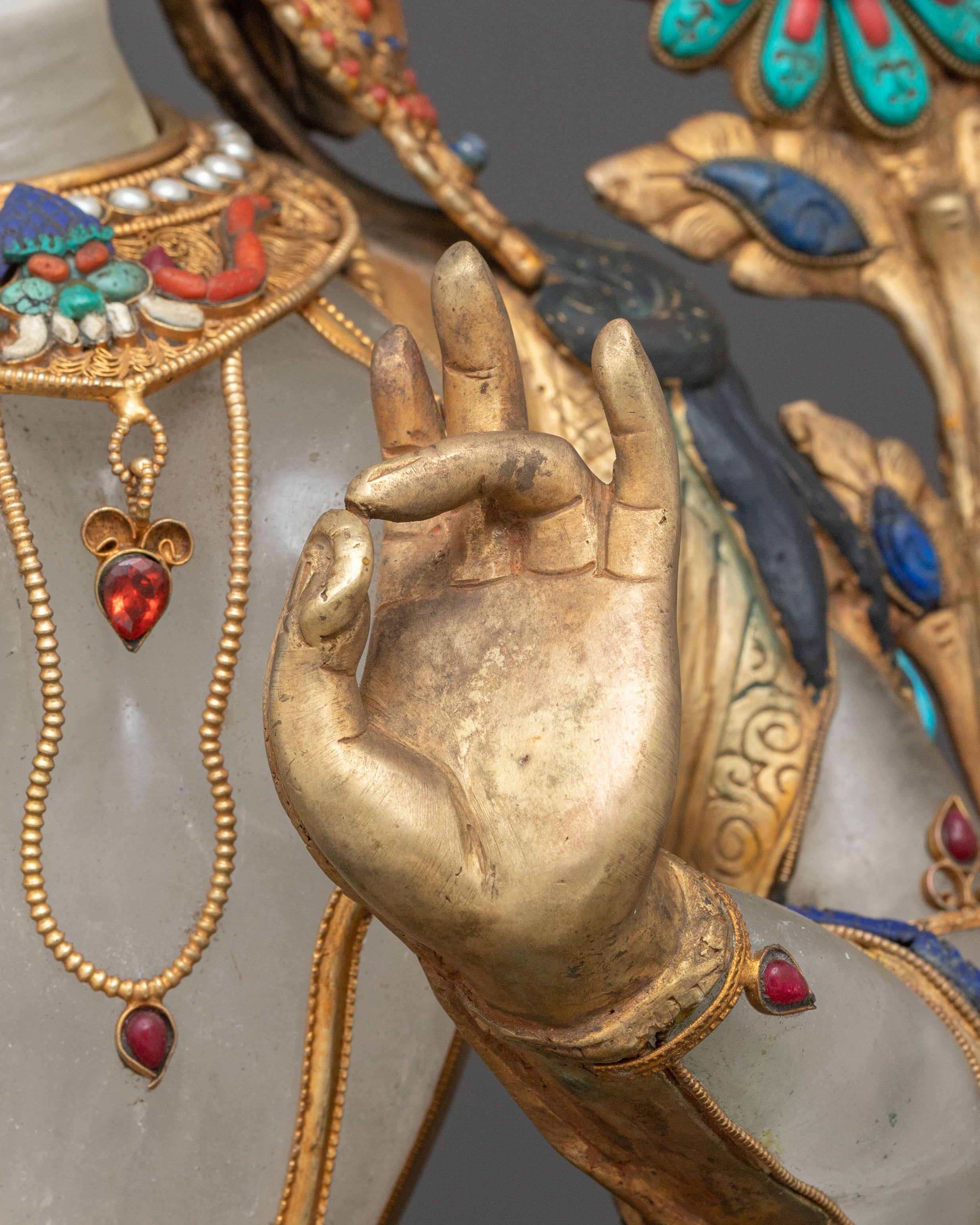 Green Tara Healing and Blessing Statue | Himalayan Buddhist Art