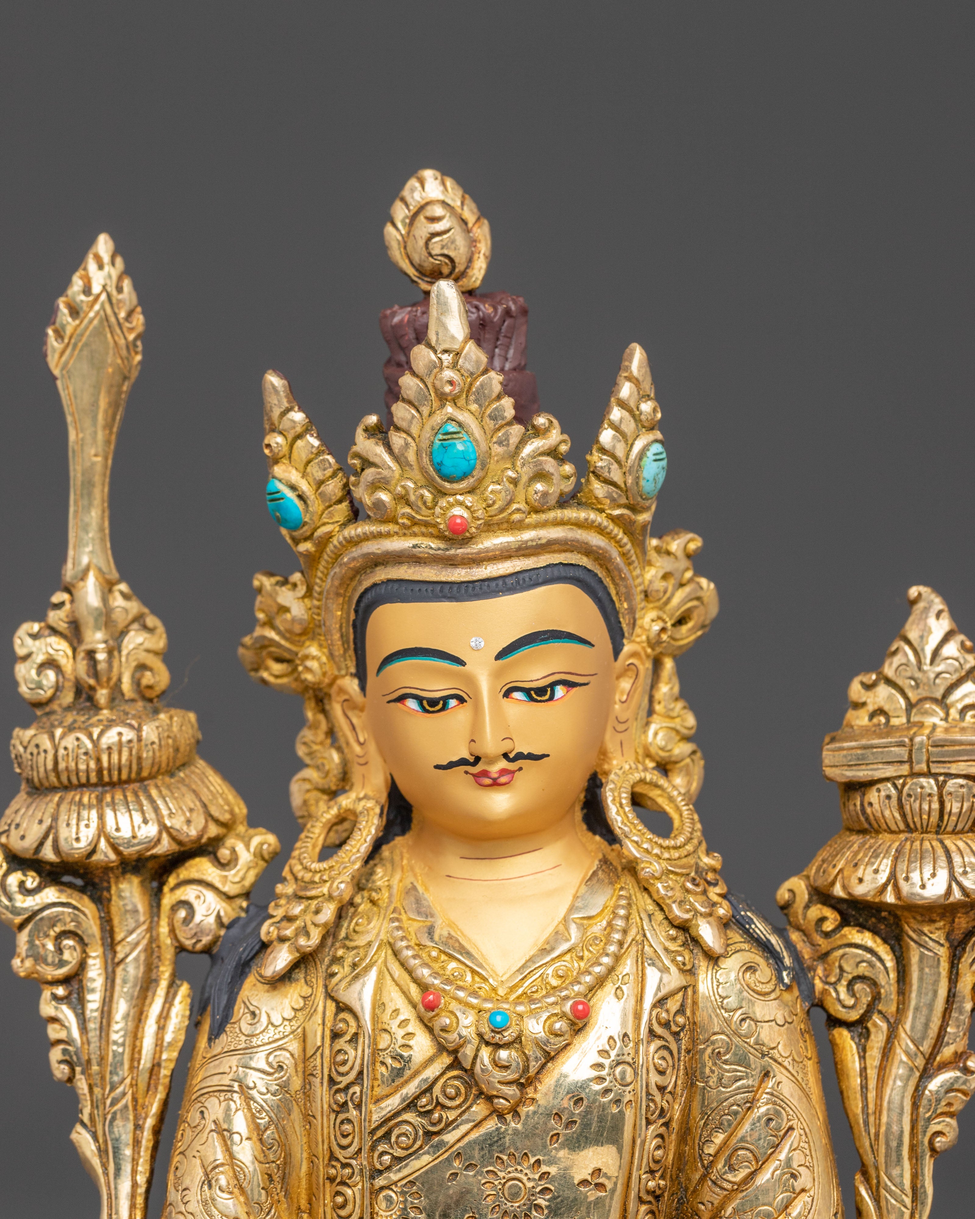 Golden Statue of Guru Set | Himalayan Spiritual Masters