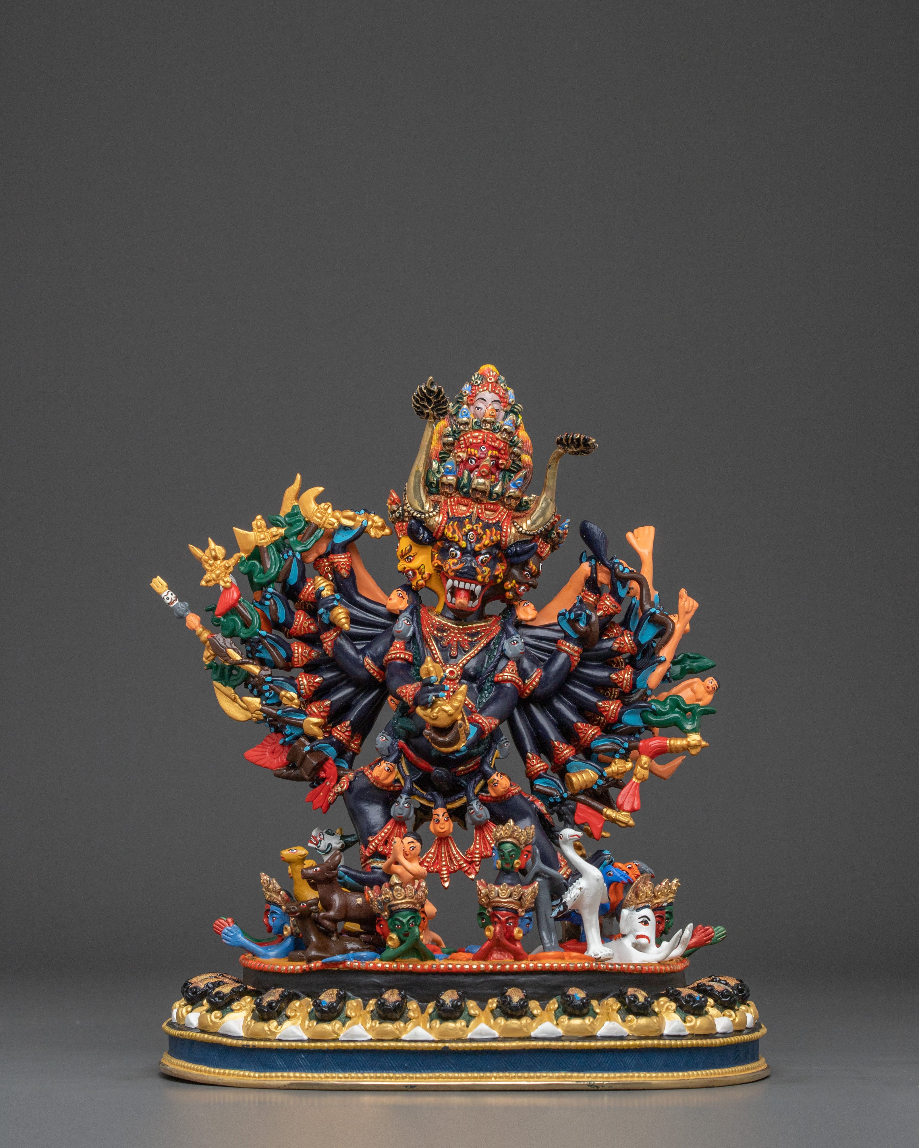 Tibetan Protector Yamantaka Statue | Wrathful Deity of Wisdom & Protection
