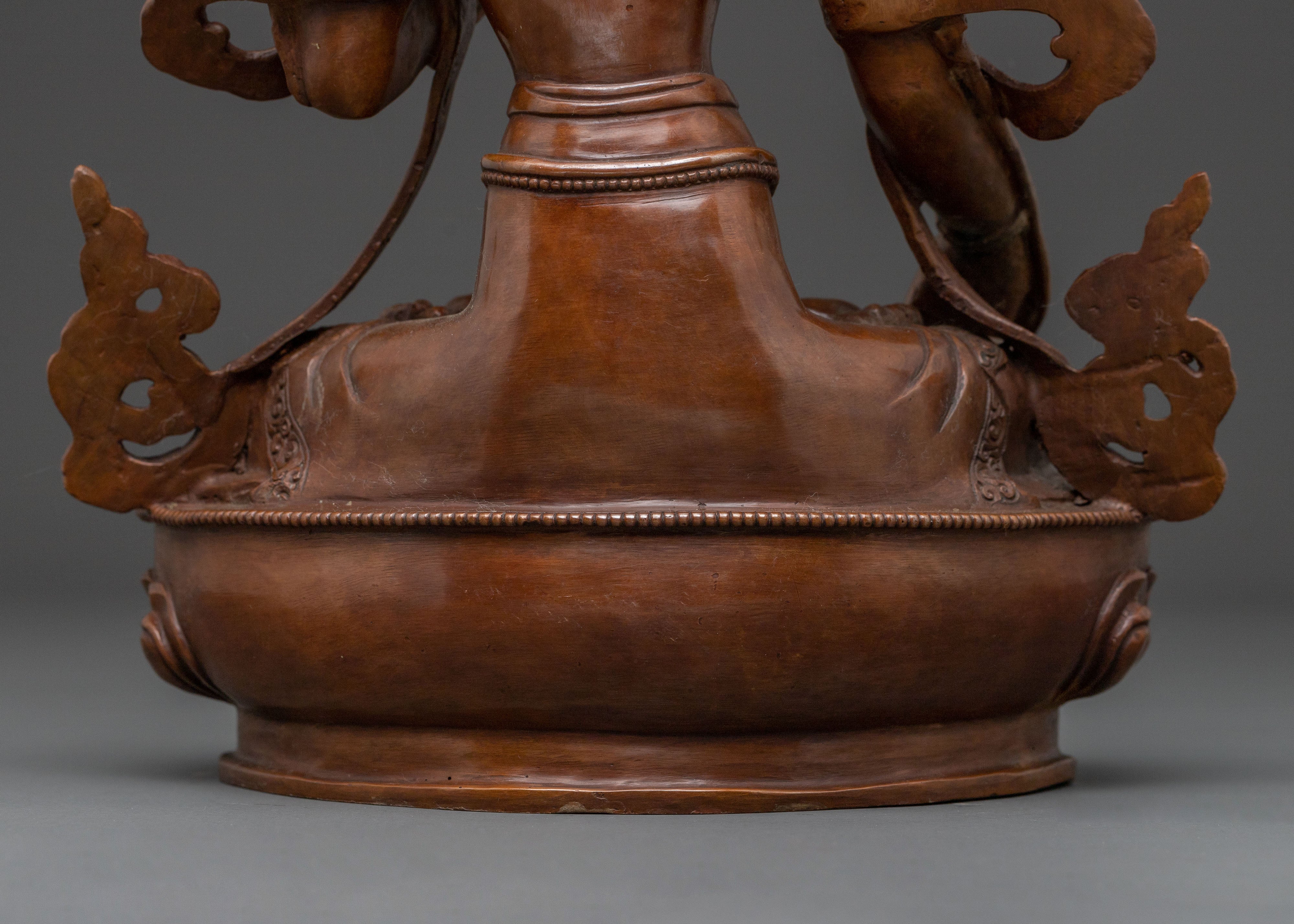 White Tara Sacred Copper Statue – Artisanal Finish