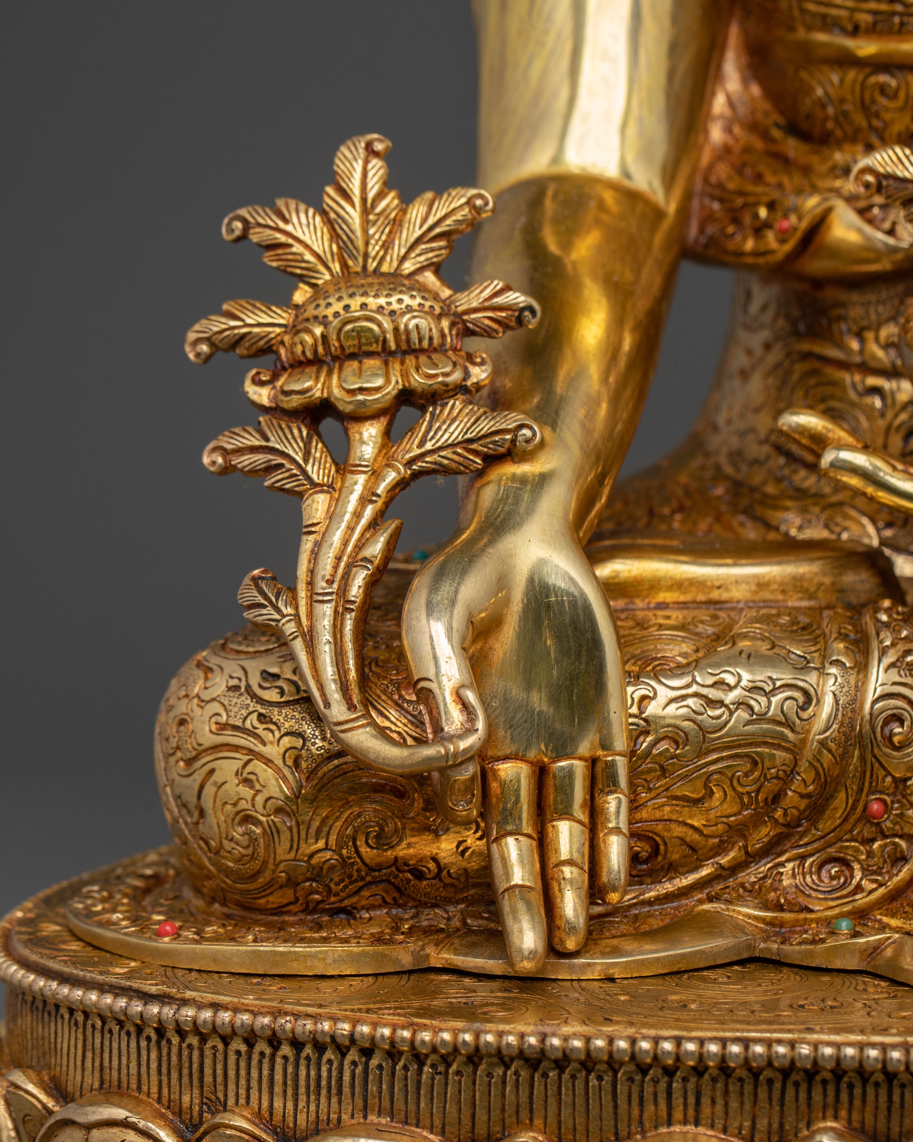 Medicine Buddha Golden Statue | Spiritual Healing