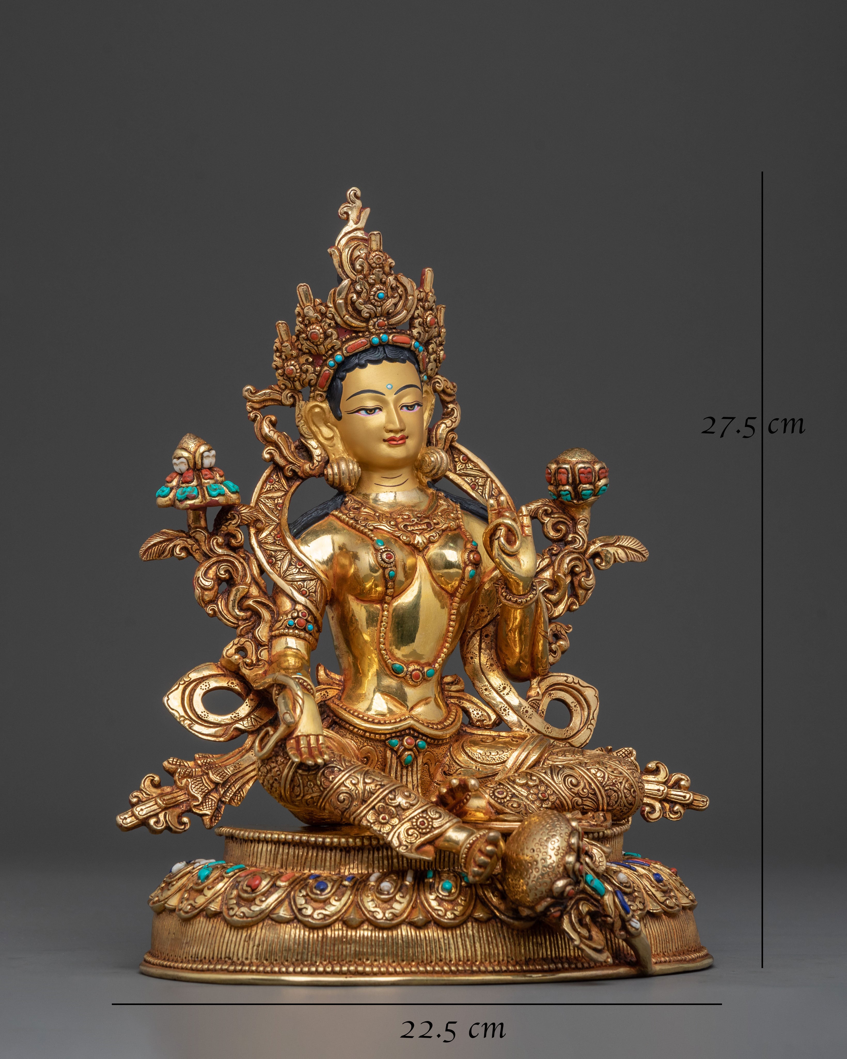 Green Tara: Handcrafted Mother Figurine