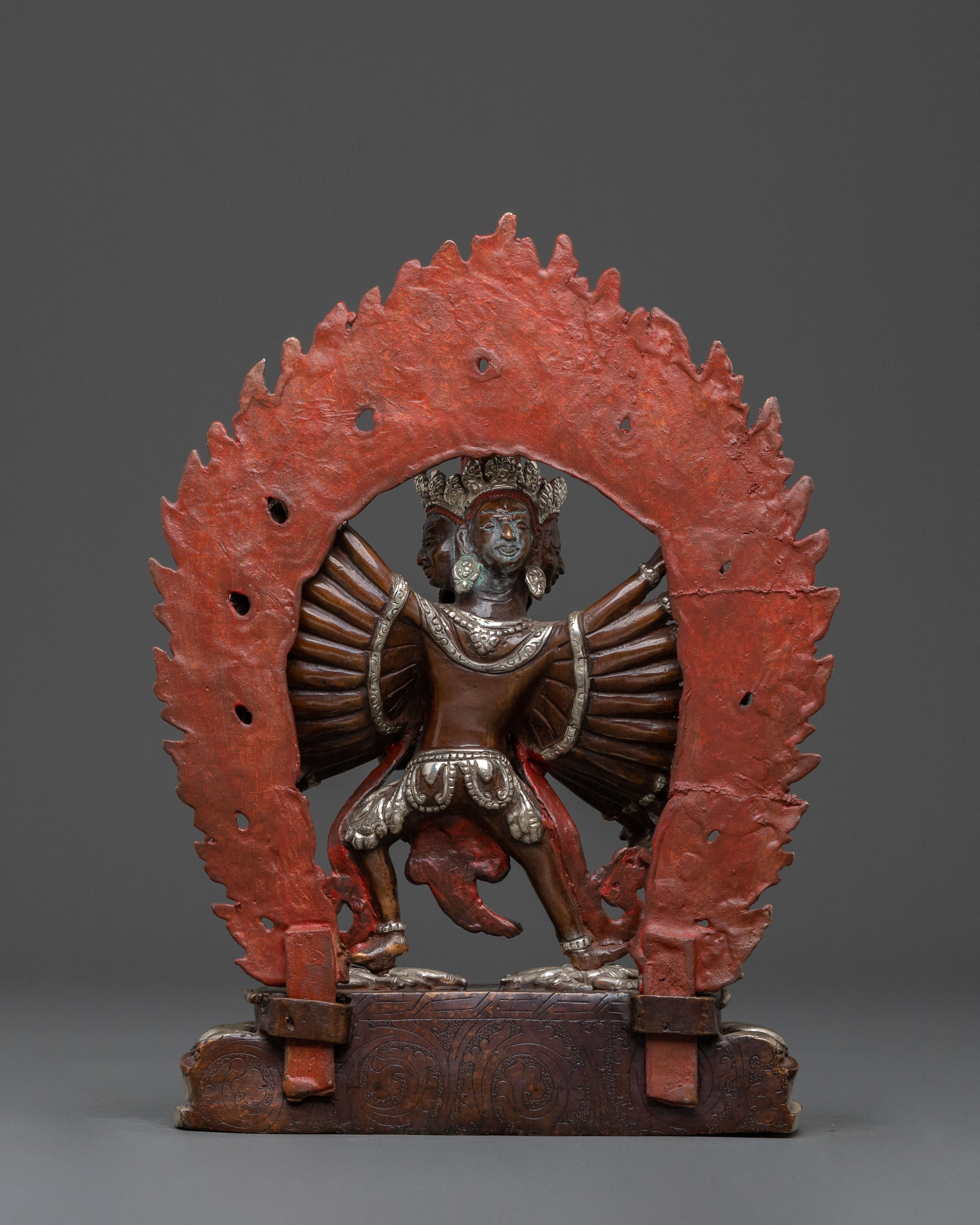 Chakrasamvara: Handcrafted Oxidized Copper Figurine