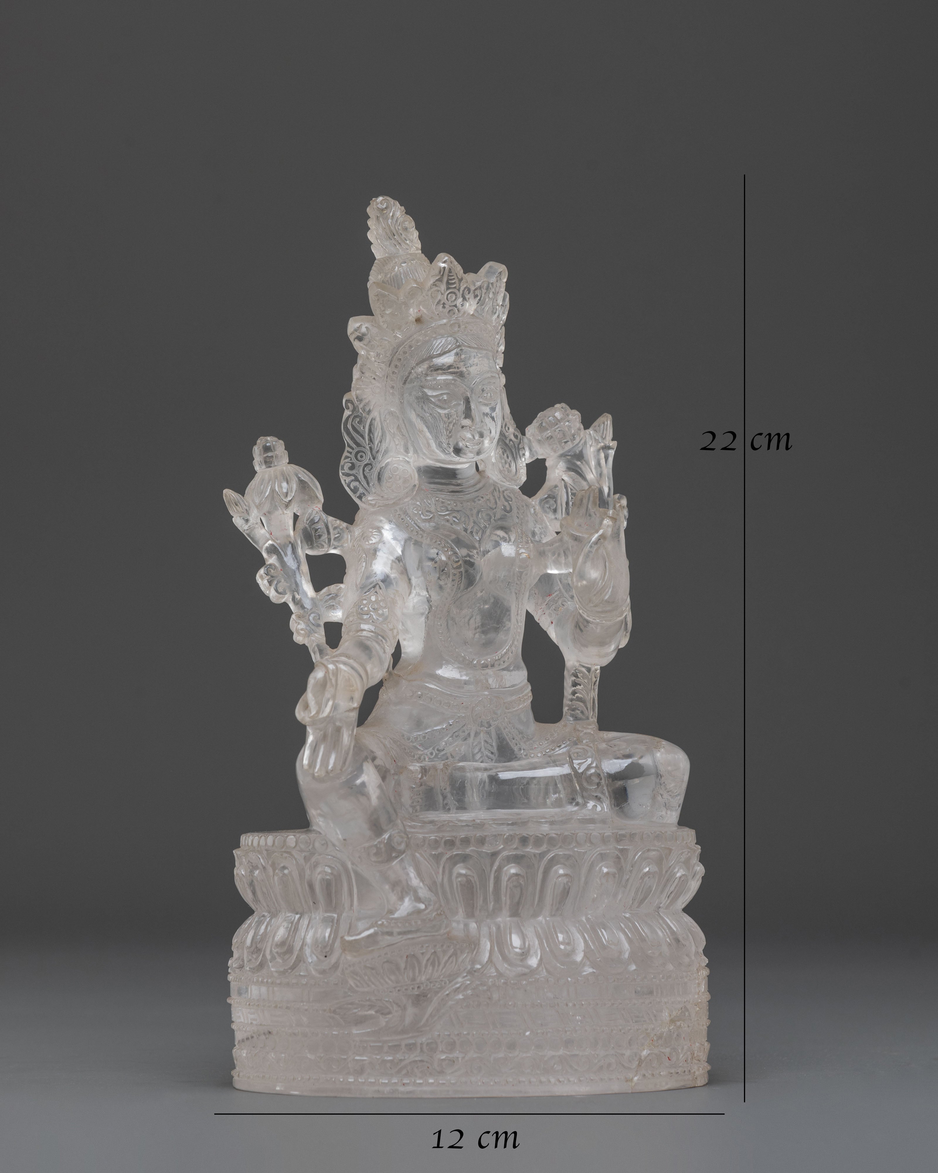 Green Tara Crystal Statue: Peaceful Figure