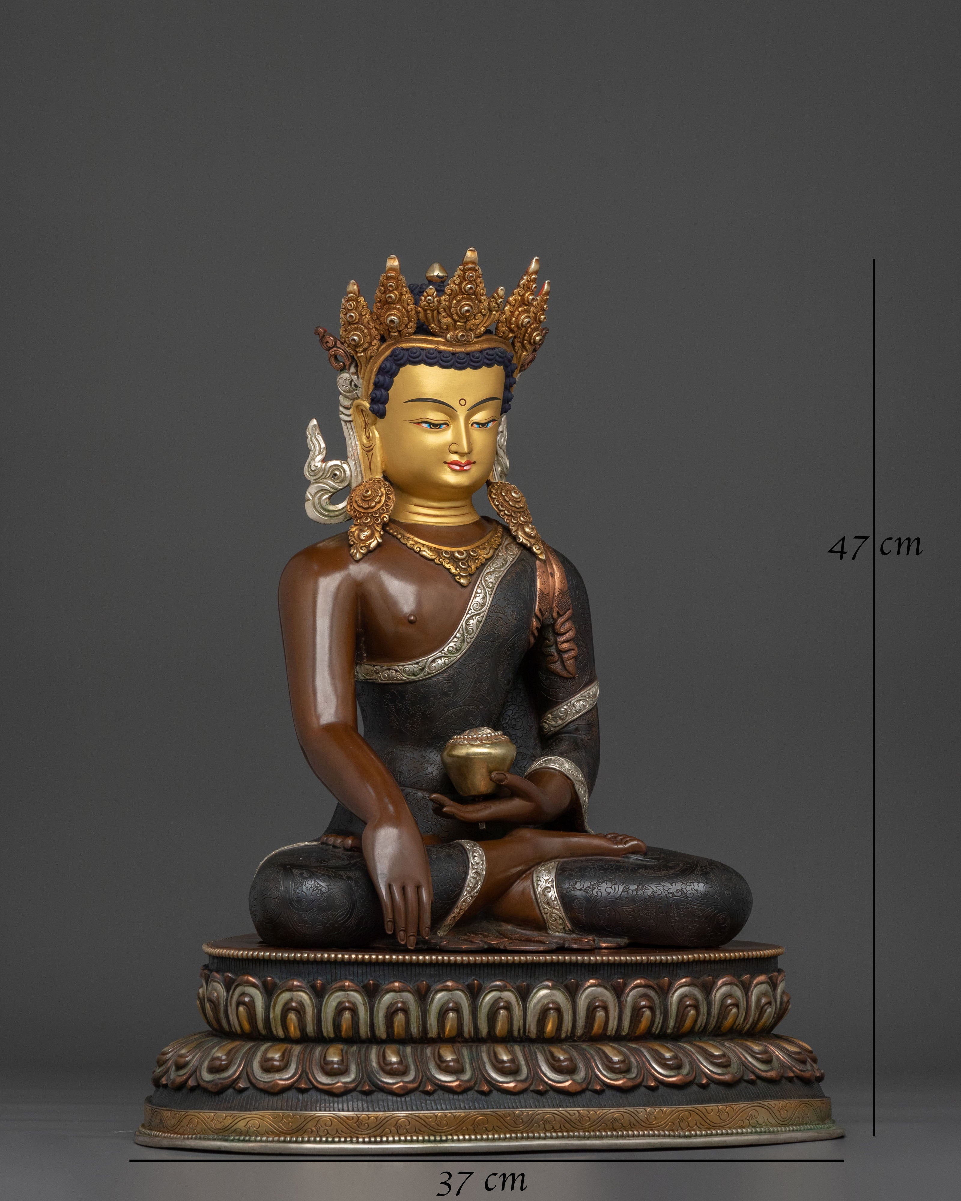Hand Carved Sacred Shakyamuni Buddha Statue