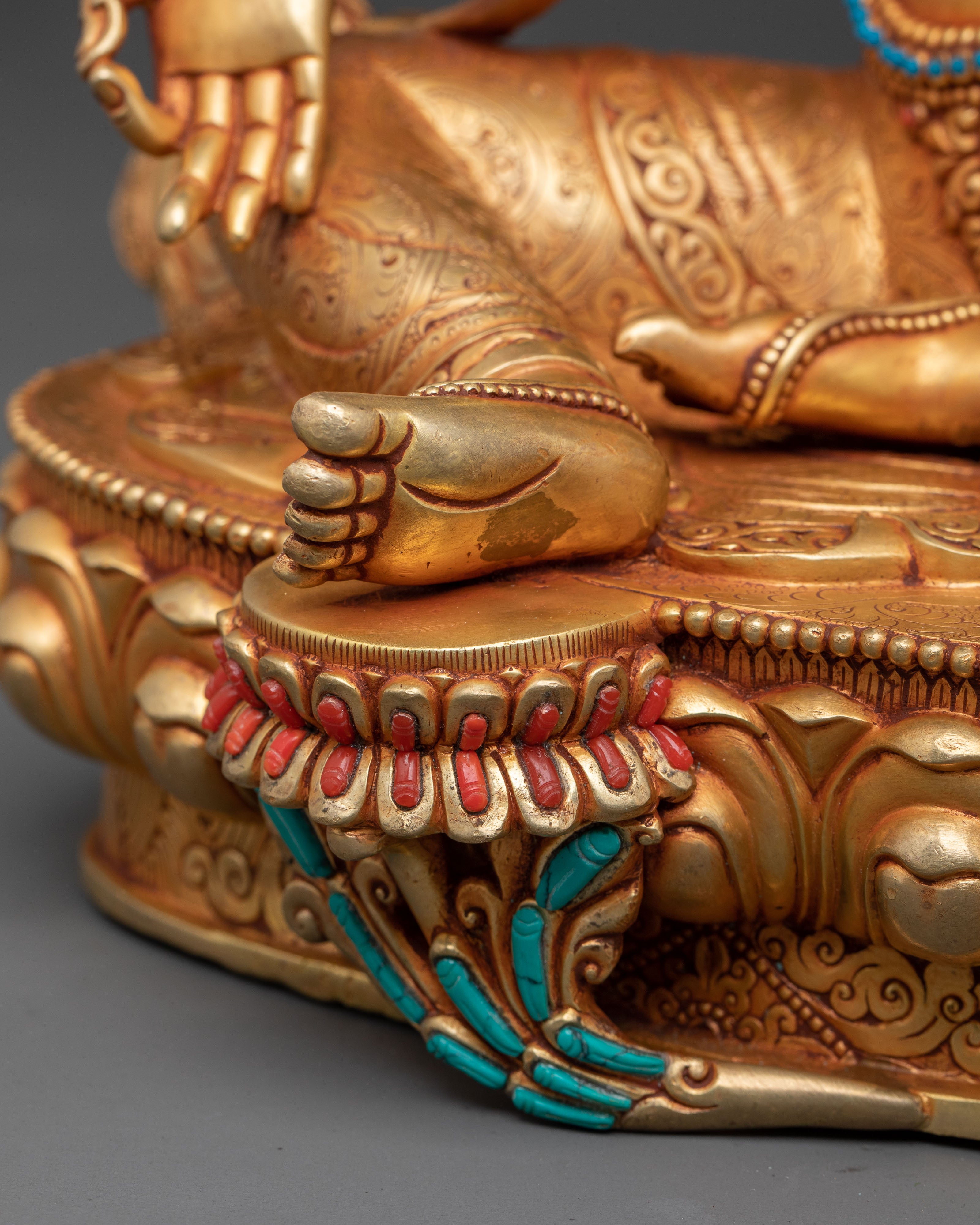 Green Tara Protector Statue | acred Sculpture for Spiritual Spaces