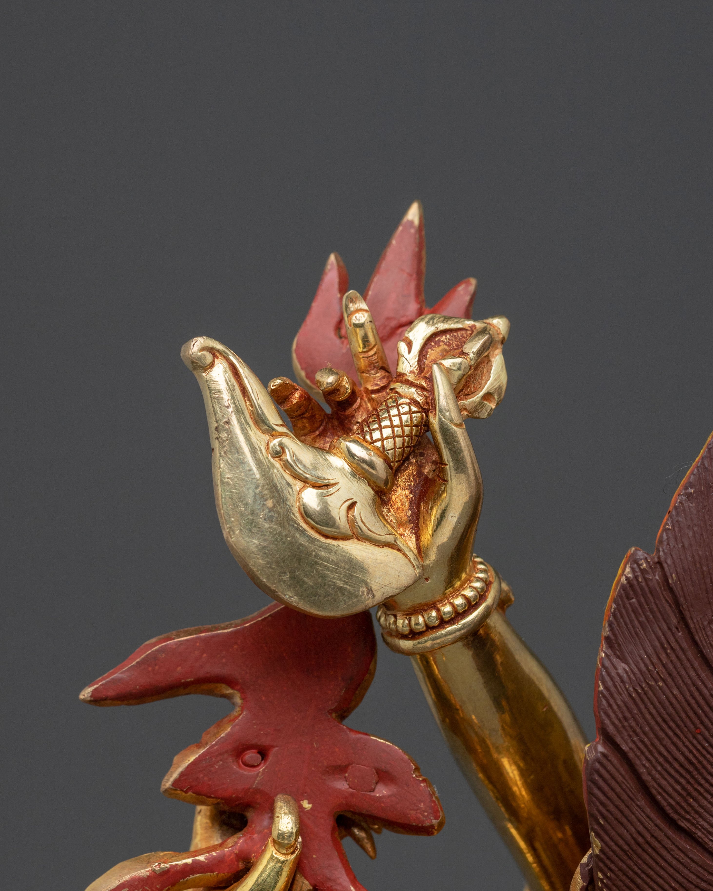 Chaturbhuja Mahakala With Consort Statue: Protector of Dharma