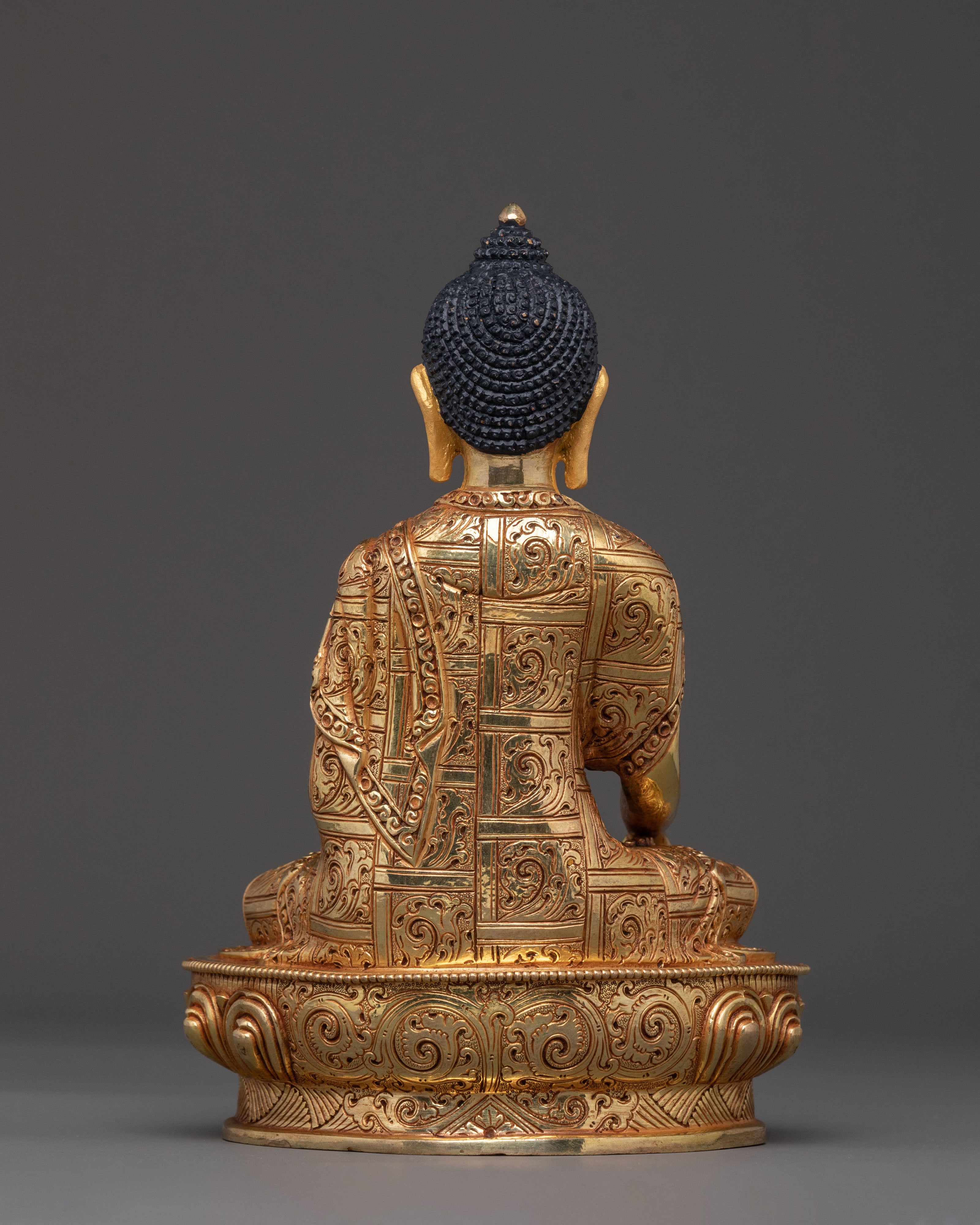 Spiritual Three Buddhas Golden Statue Set