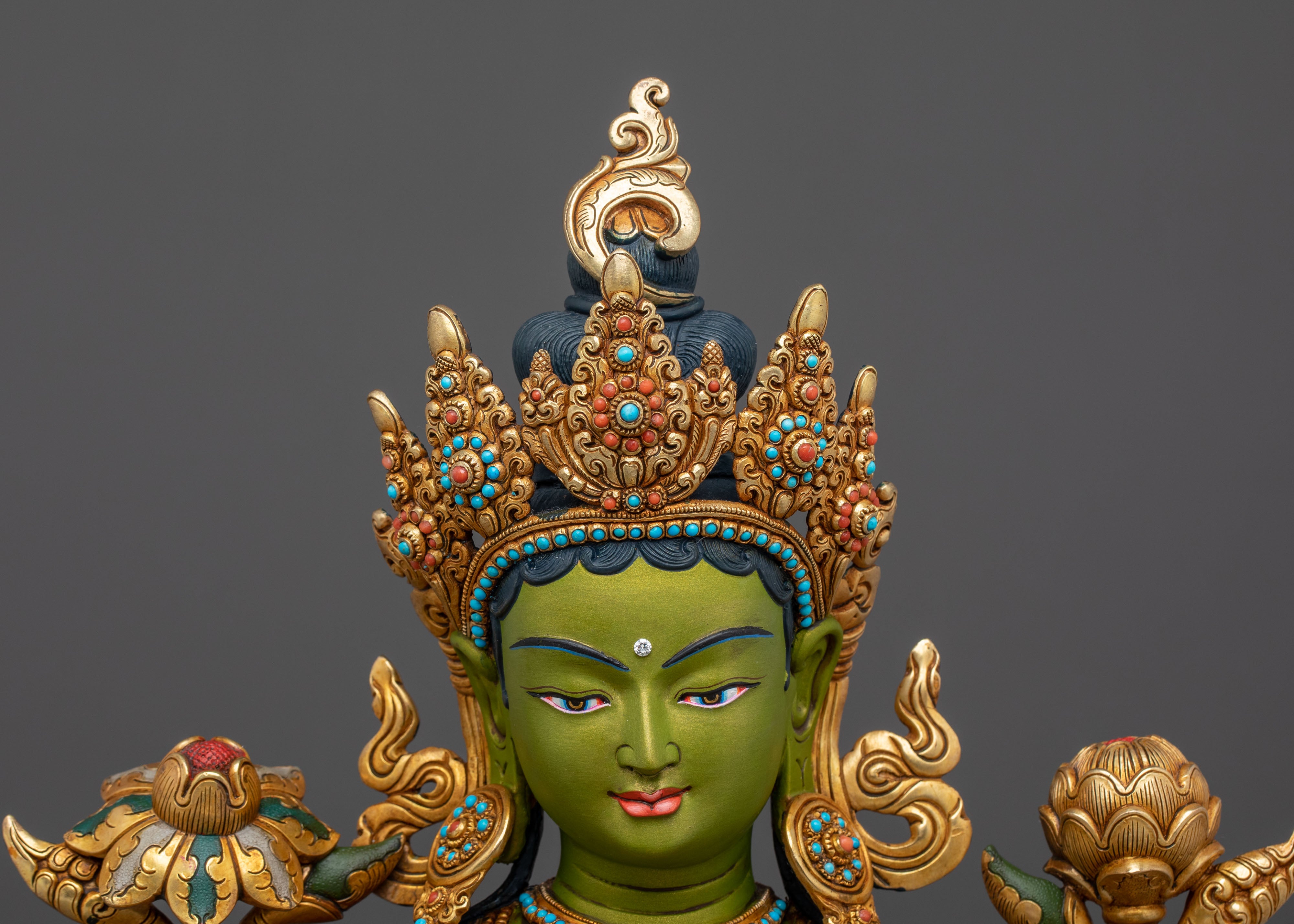 Green Tara Statue | Peaceful Buddhist Guardian