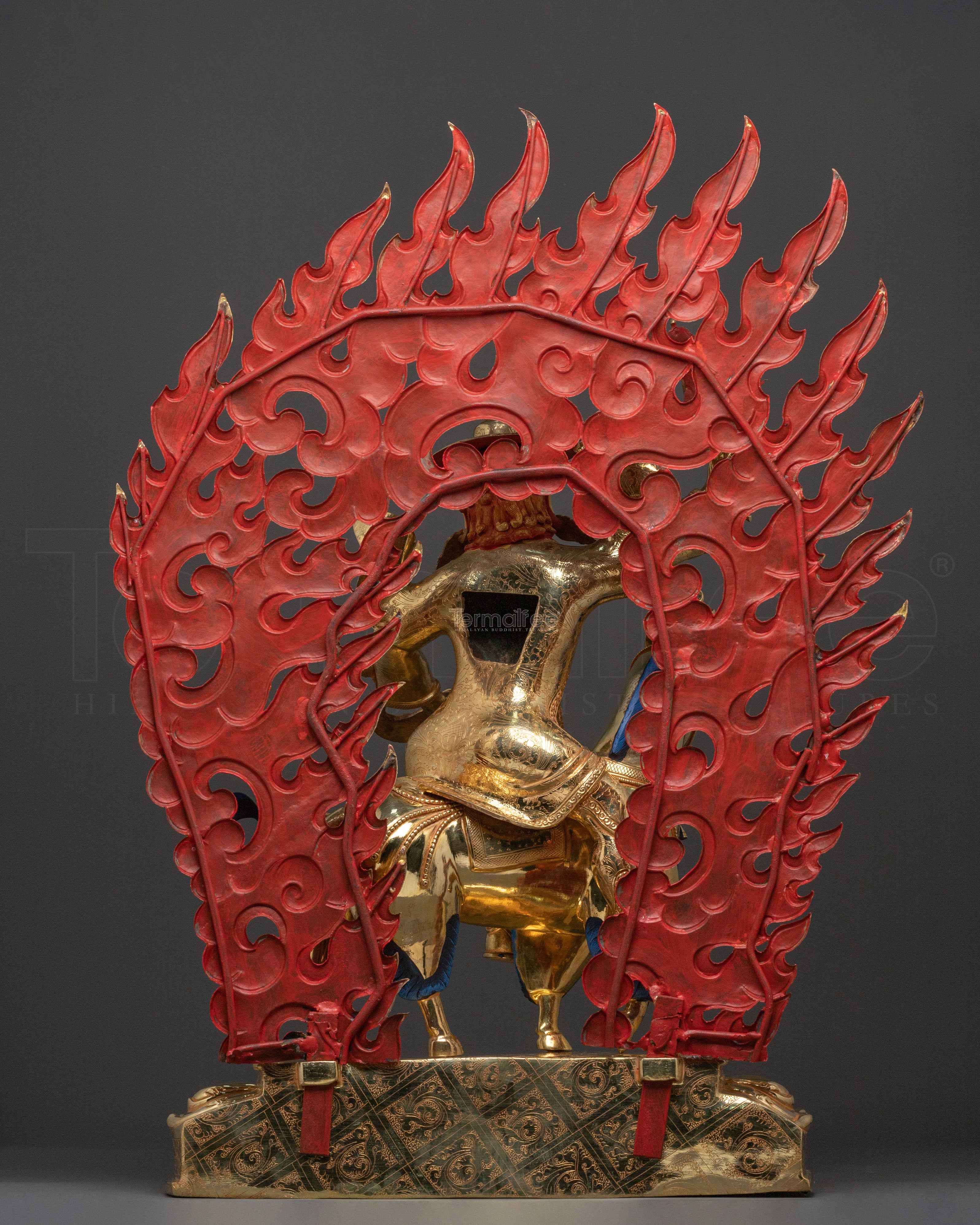 Damchen Garwai Nagpo Sacred Statue | Protector Deity