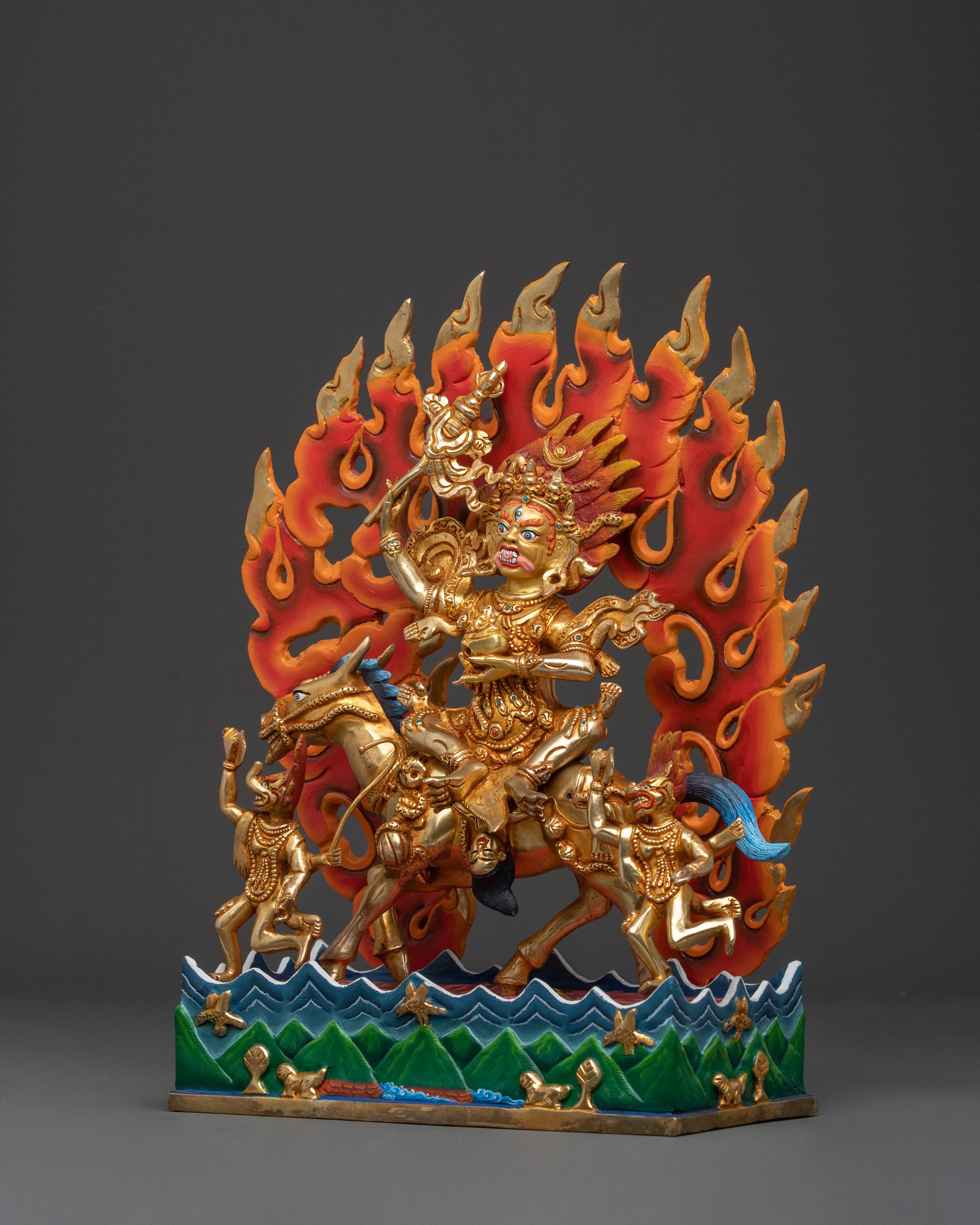 Handcrafted Palden Lhamo Sacred Guardian Statue