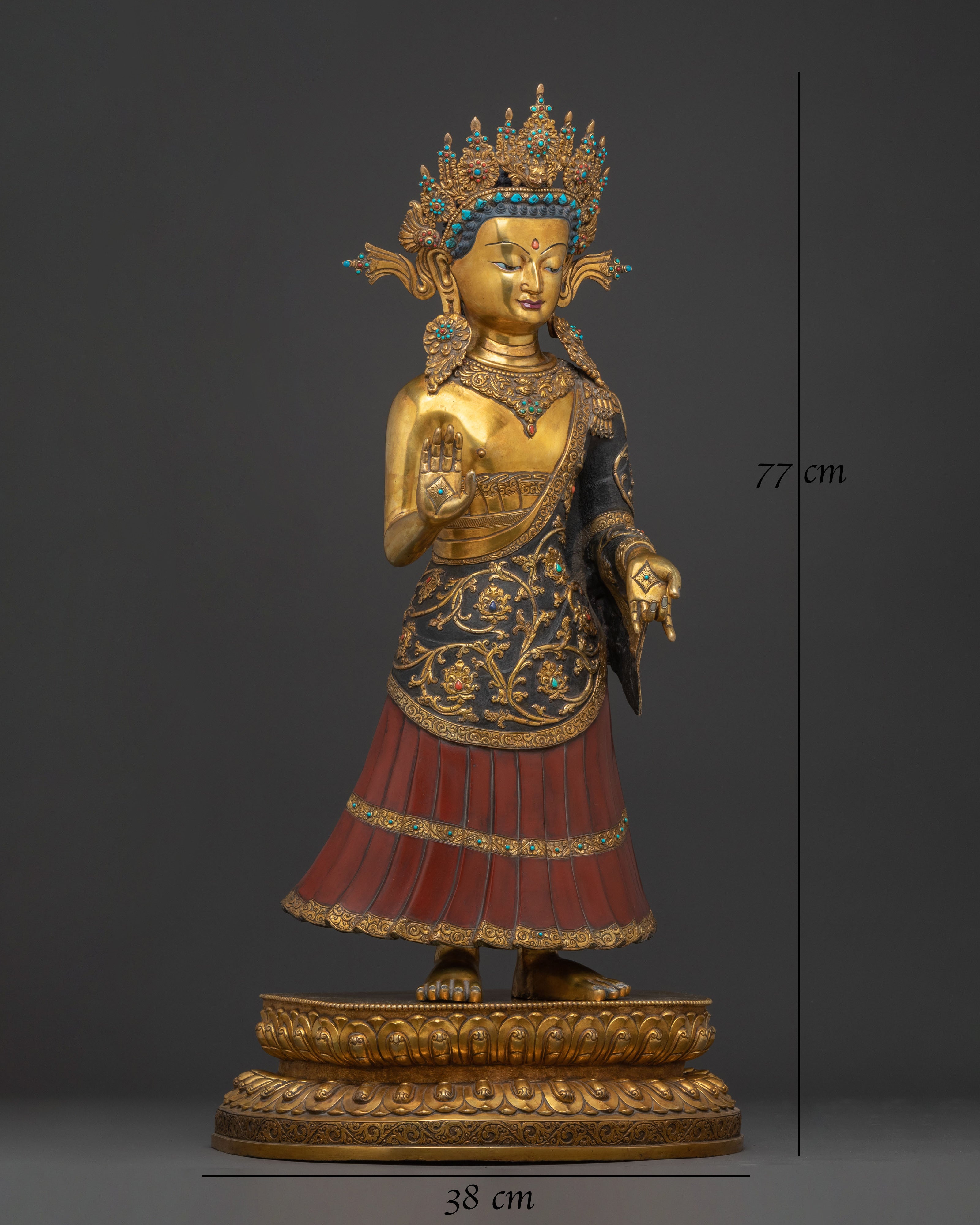 Dipankara Buddha: 24K Gold Gilded