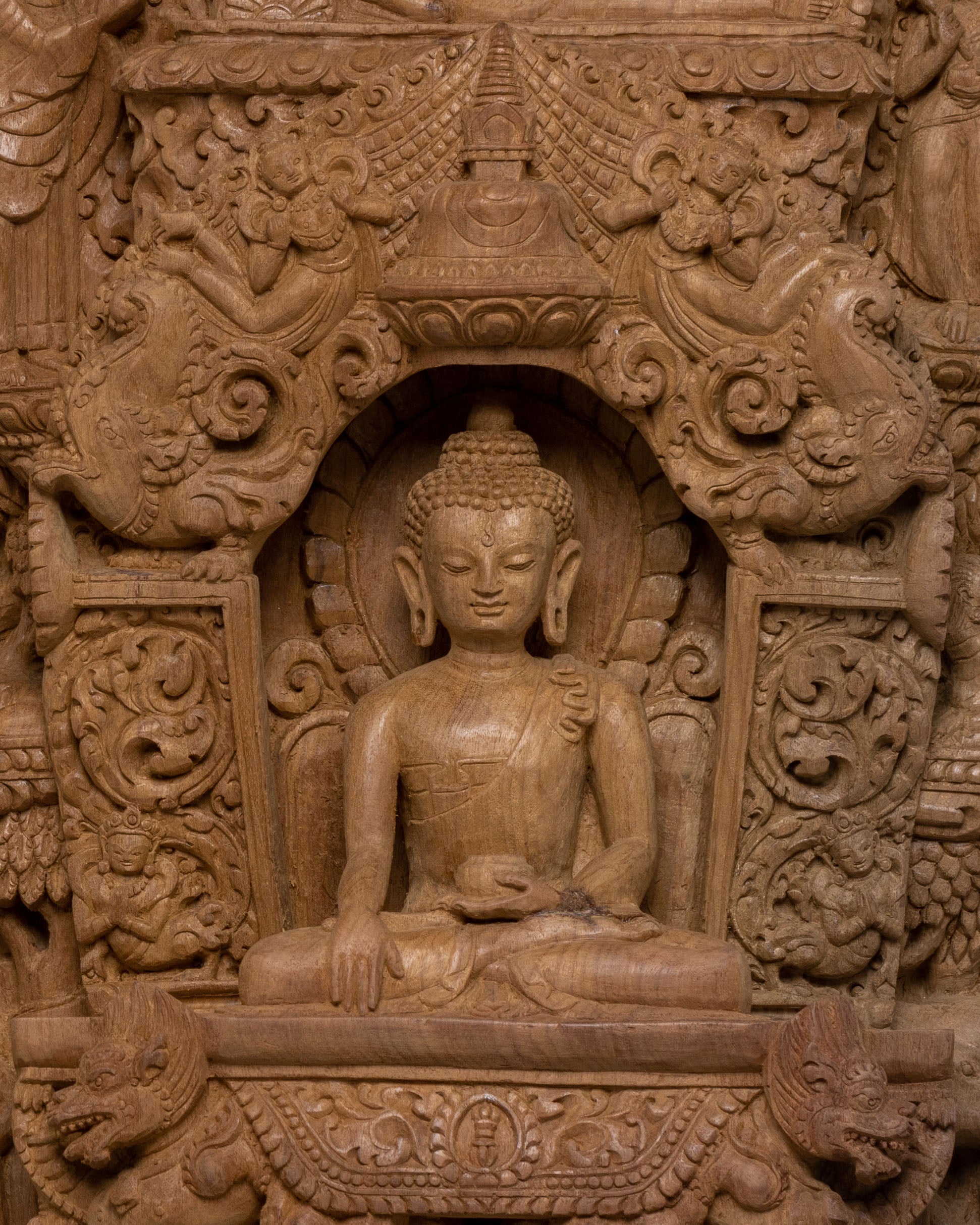 Shakyamuni Buddha Spiritual Statue | Wooden Body