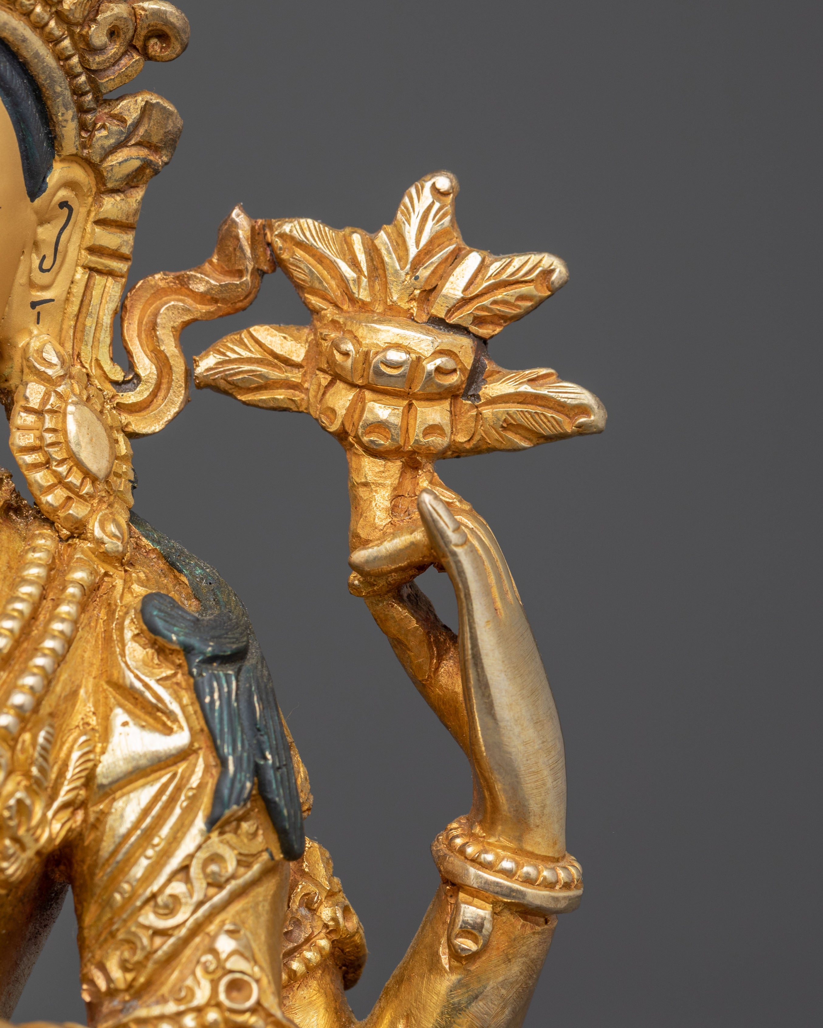 Handmade Chenrezig Golden Statue of Compassion