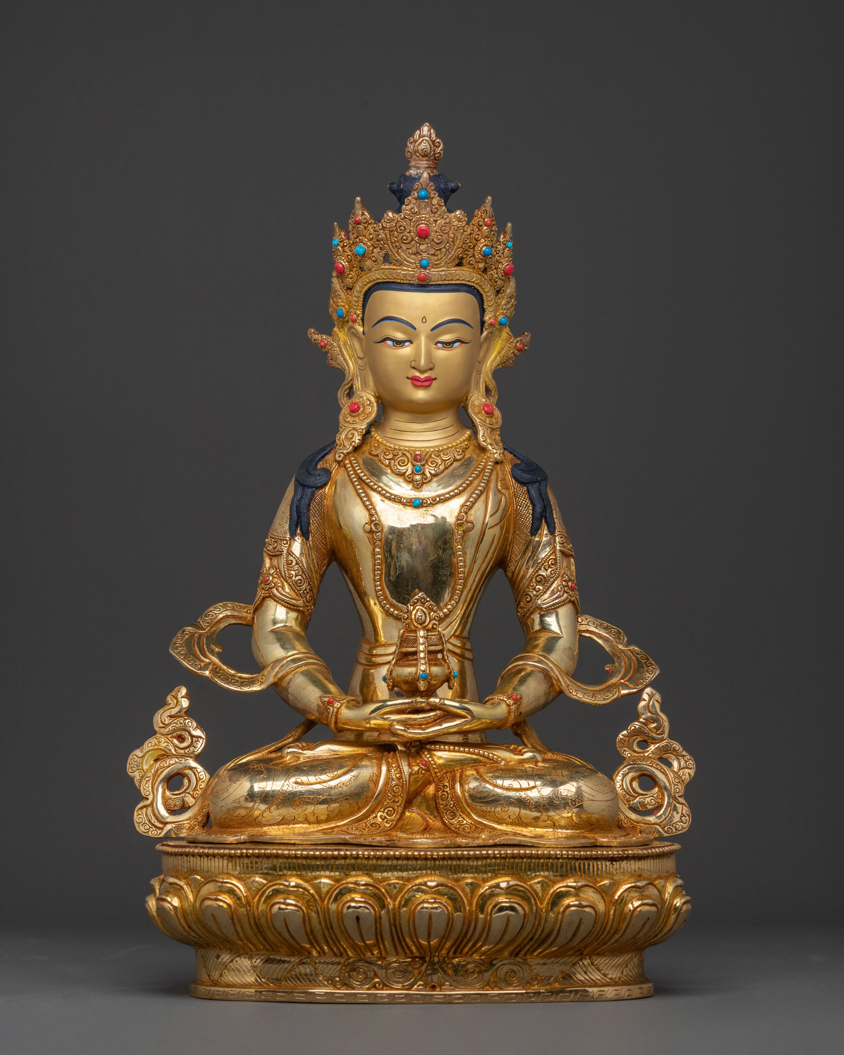 Tibetan Amitayus Long Life Buddha Statue | Himalayan Buddhist Art