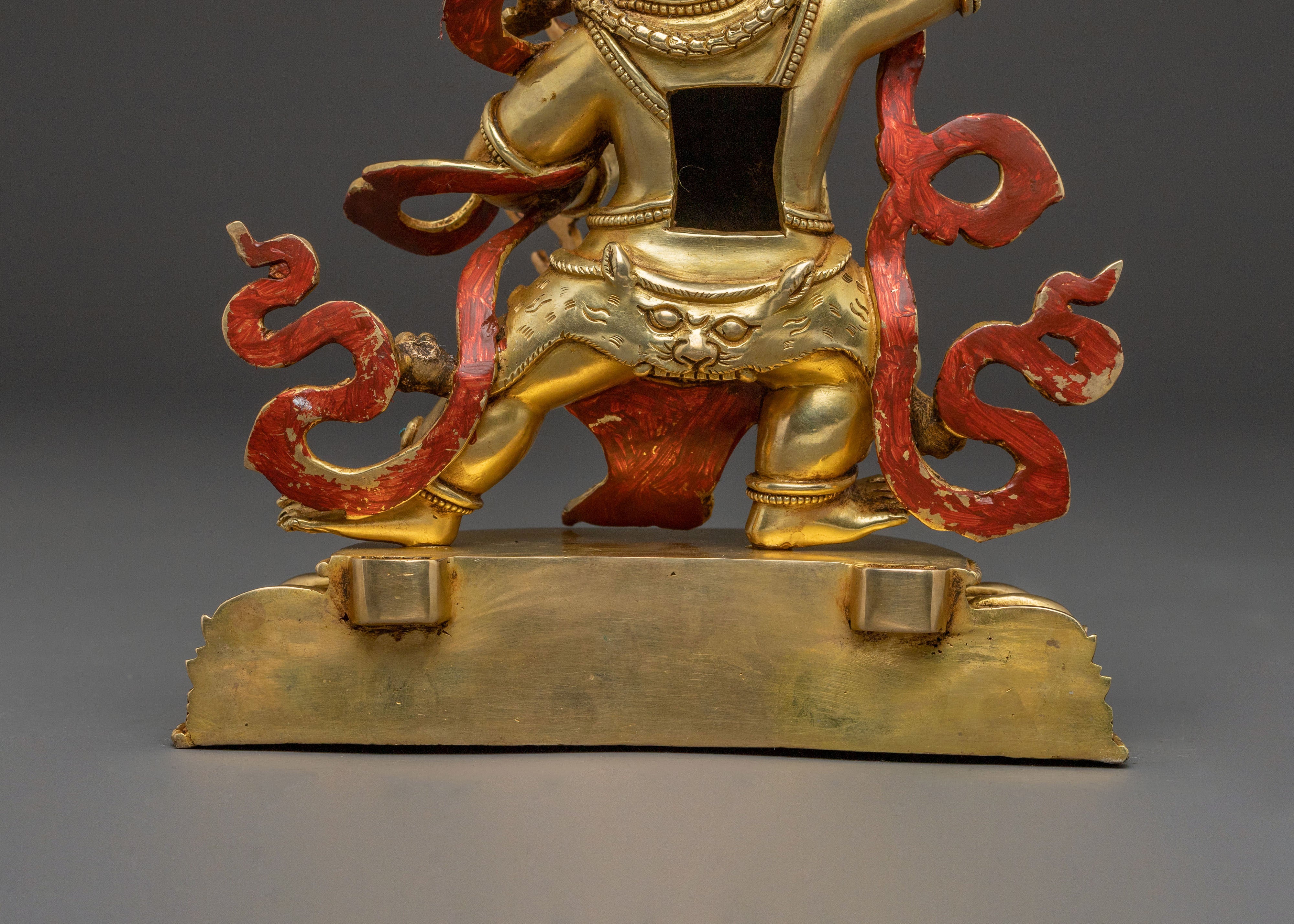 Guardian Vajrapani Golden Statue – Gilded Copper Masterpiece