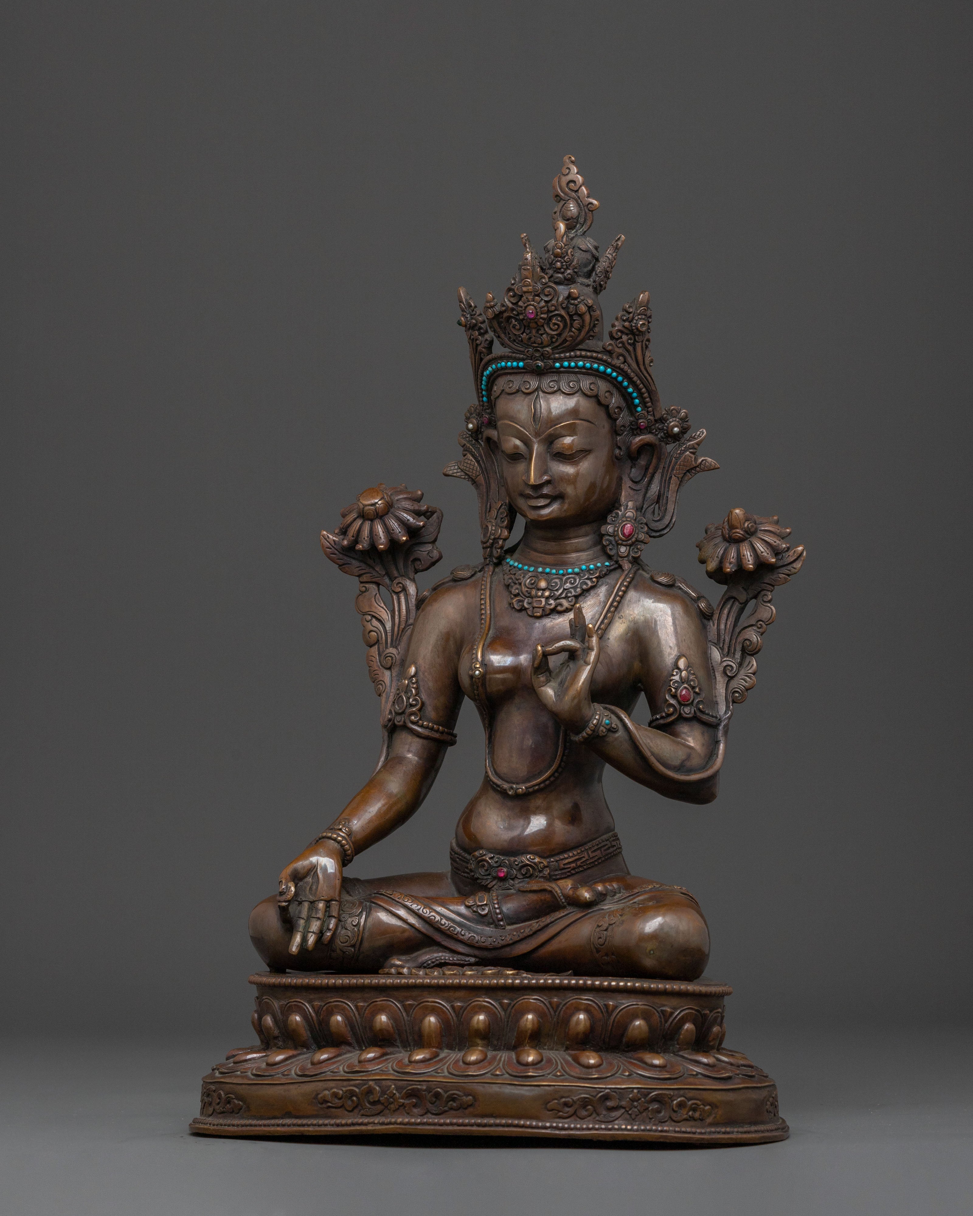 Handcrafted White Tara Statue | Longevity Goddess