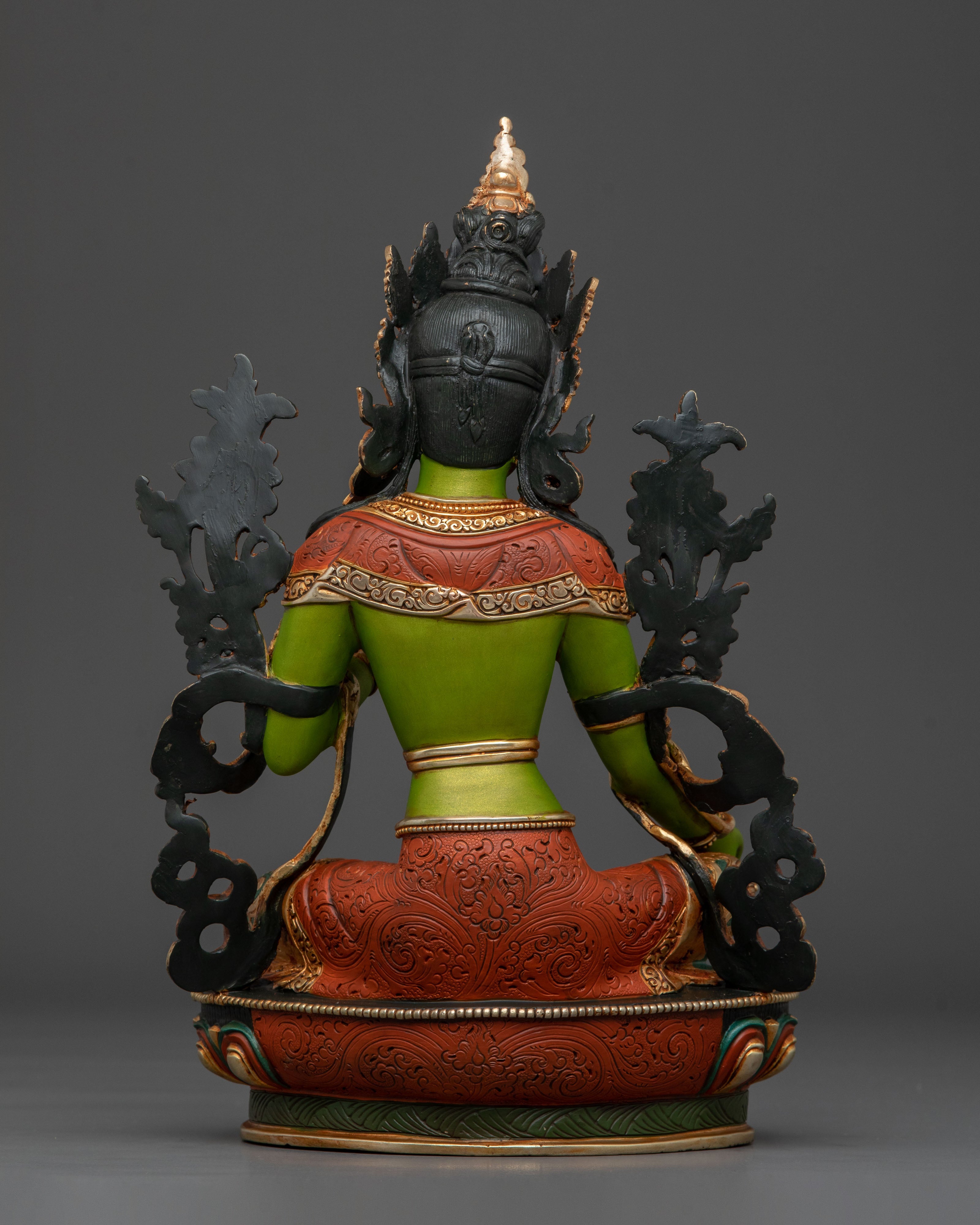 Green Tara Copper Statue | Handcrafted Serenity