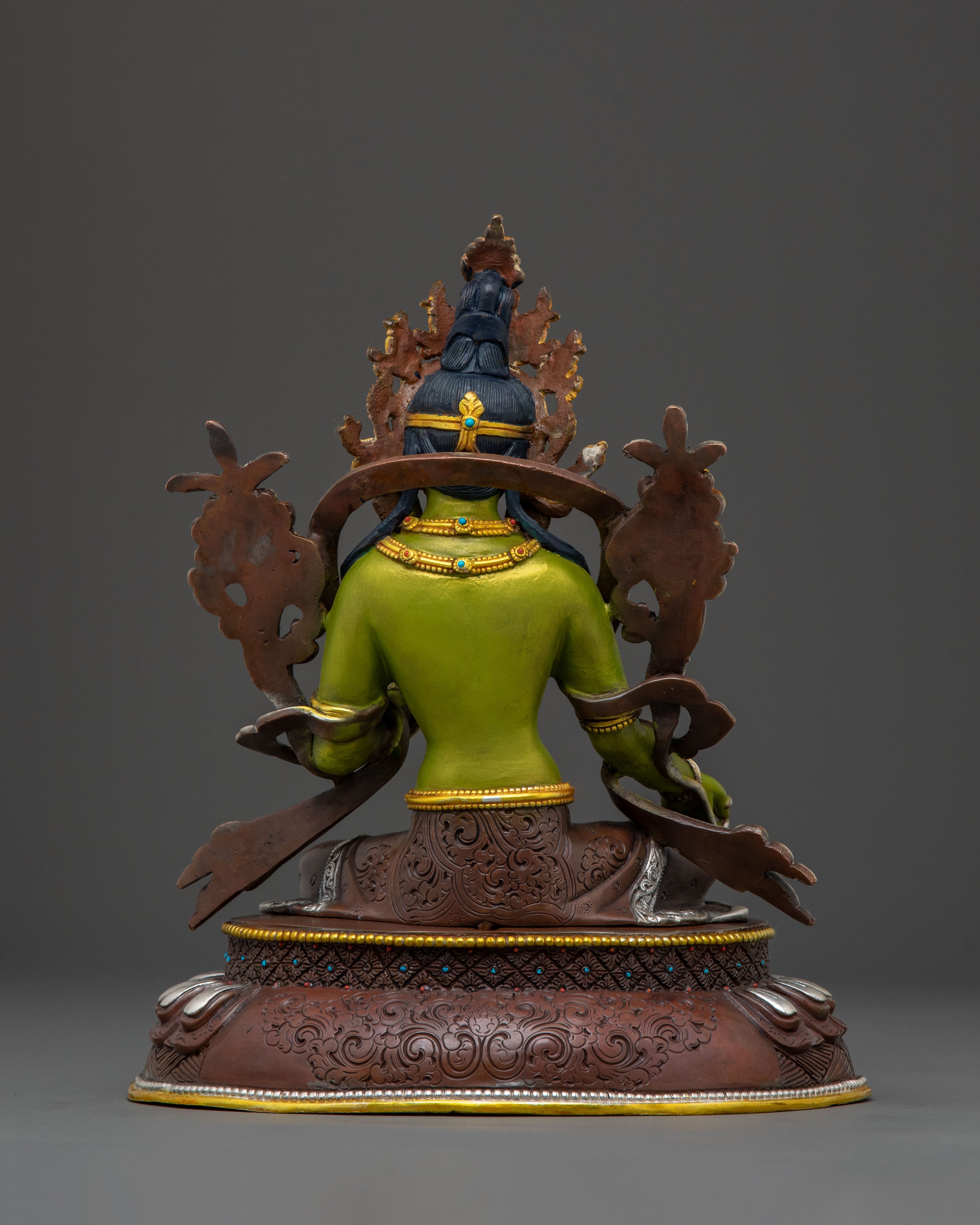 Green Tara Sculpture: Goddess of Compassion, Healing & Protection
