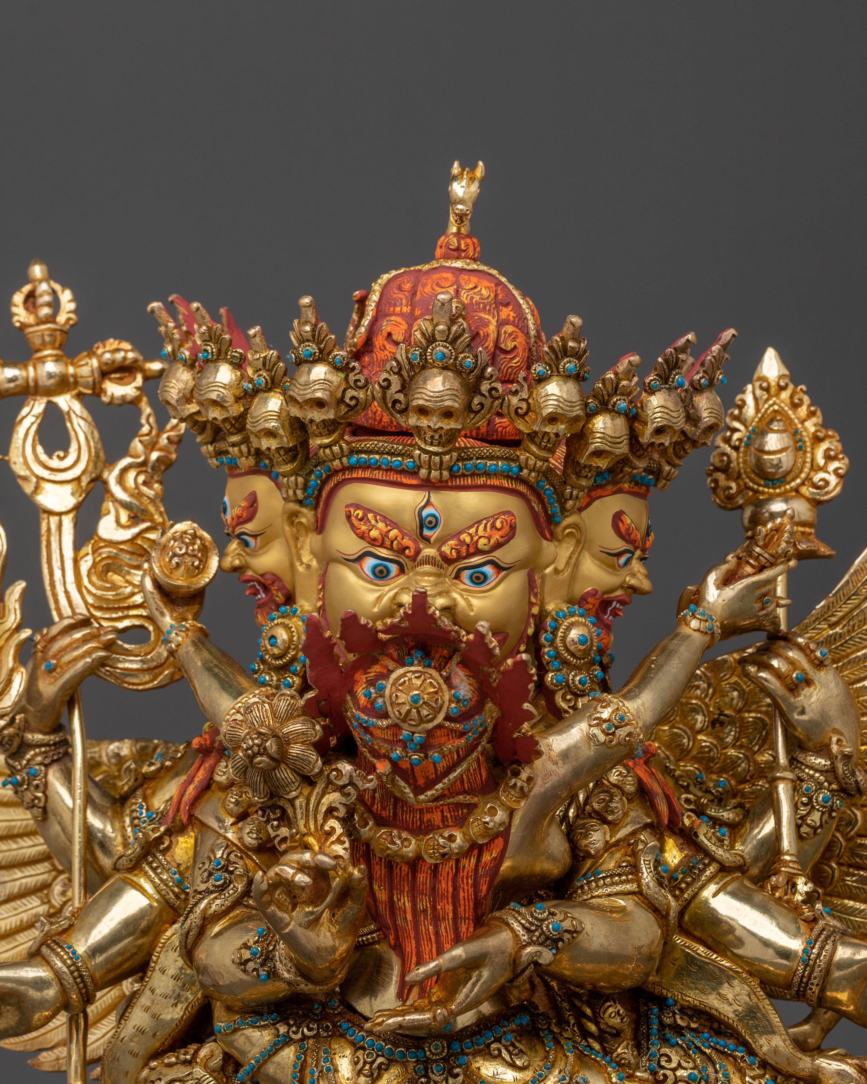 Hayagriva Wrathful Deity Statue | Handmade Tibetan Himalayan Altar