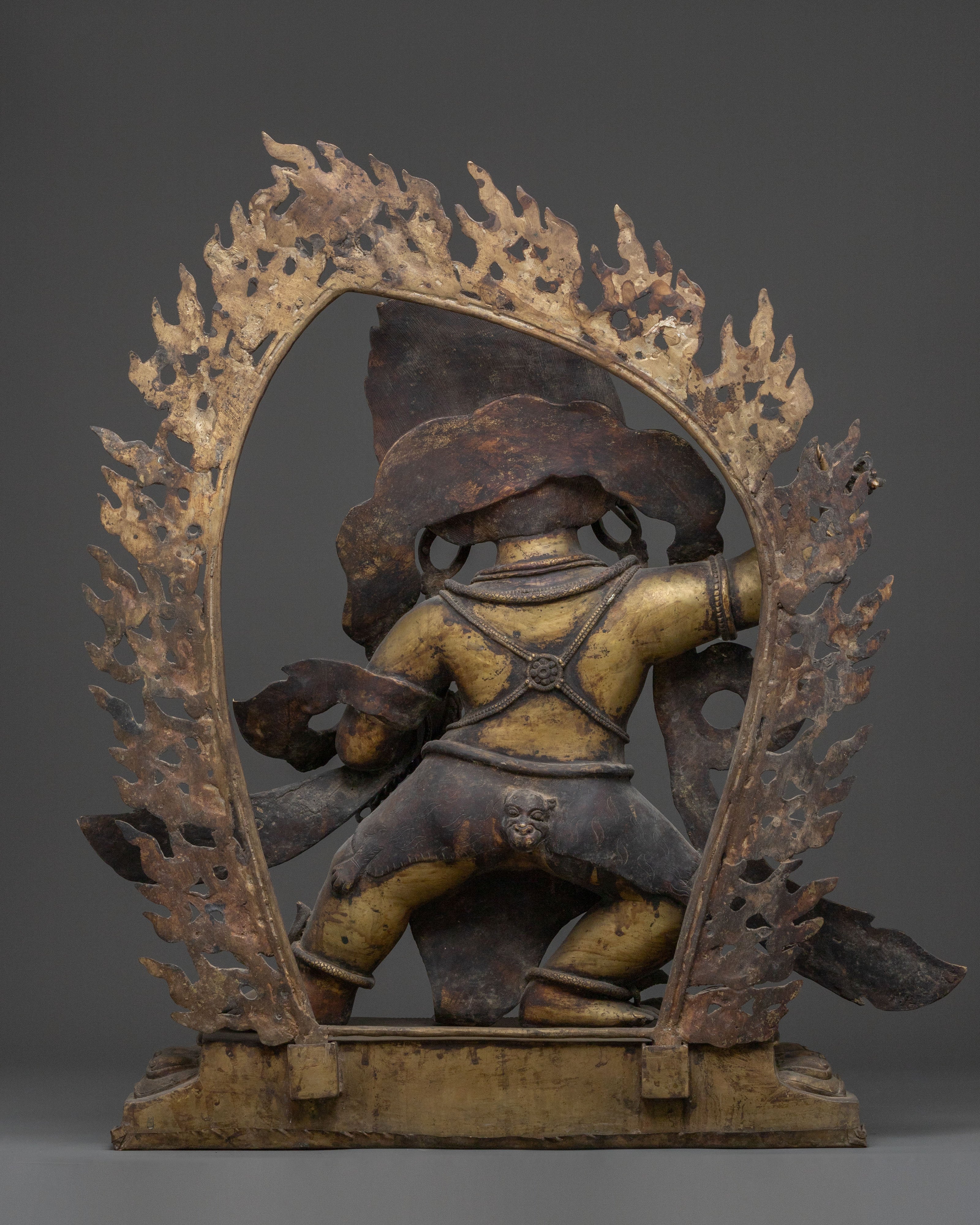 Himalayan Vajrapani Sculpture | Oxidized Copper Art
