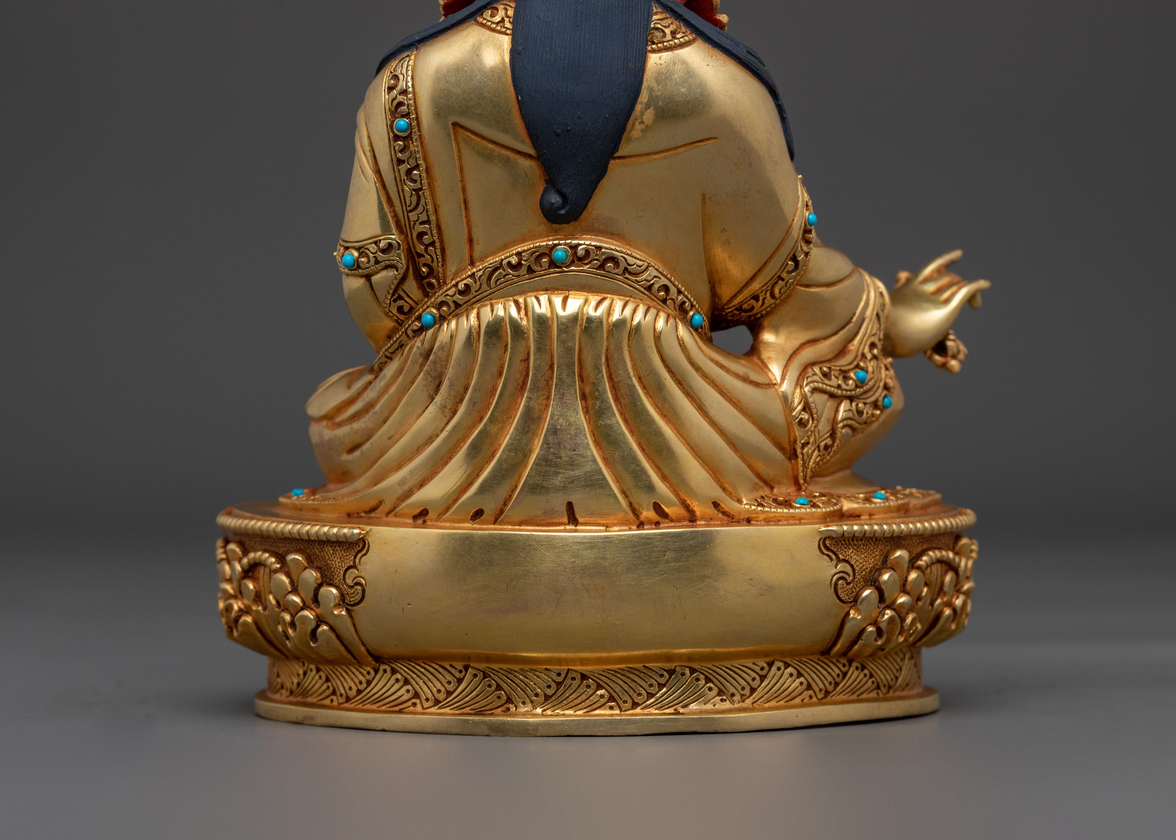 Guru Rinpoche Statue of Learning | Handmade Himalayan Altar Decor
