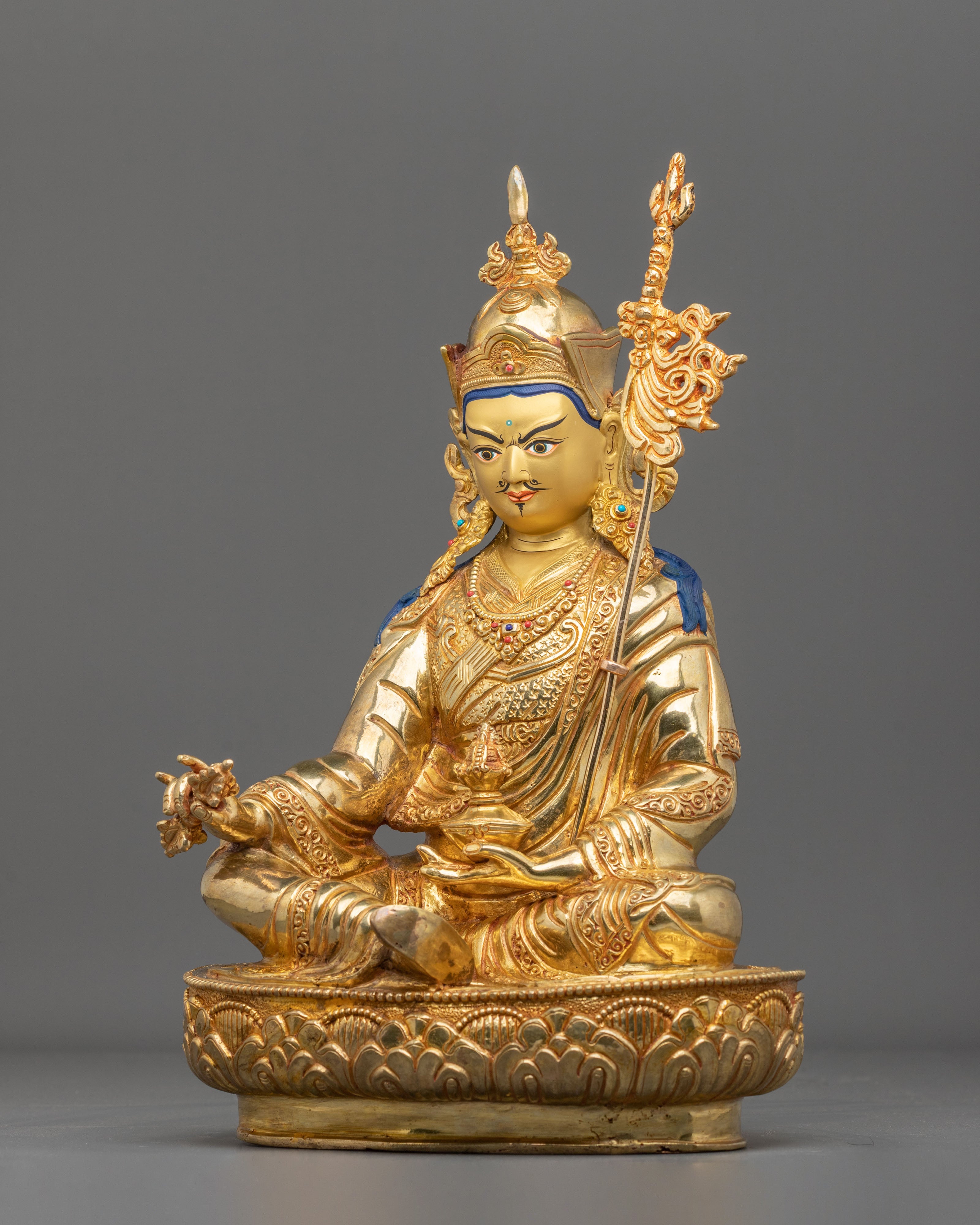 Guru Rinpoche Sacred Statue | Tibetan Buddhist Figurine