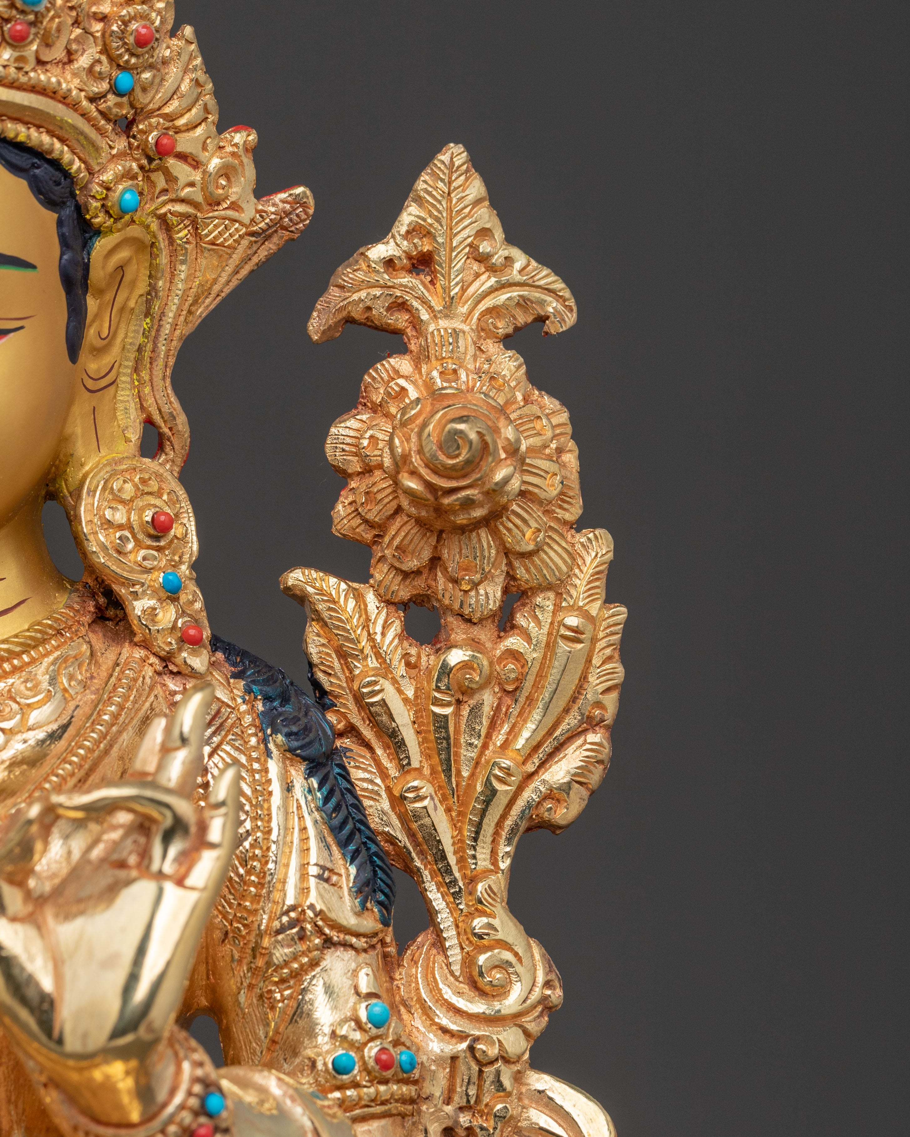 Green Tara Dharma Statue | Handcrafted Serenity