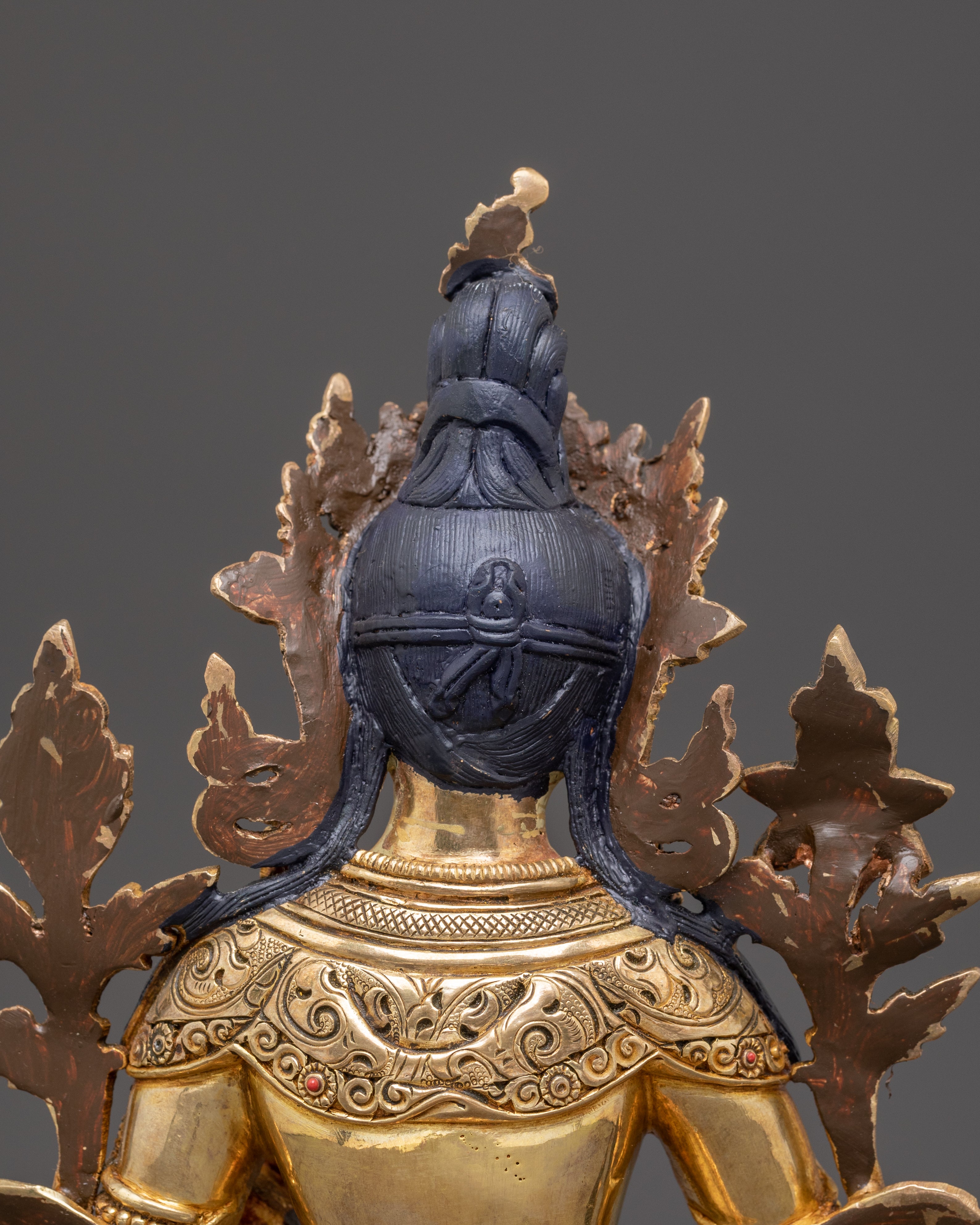 Green Tara Golden Statue for Altars | Feminine Energy and Protection