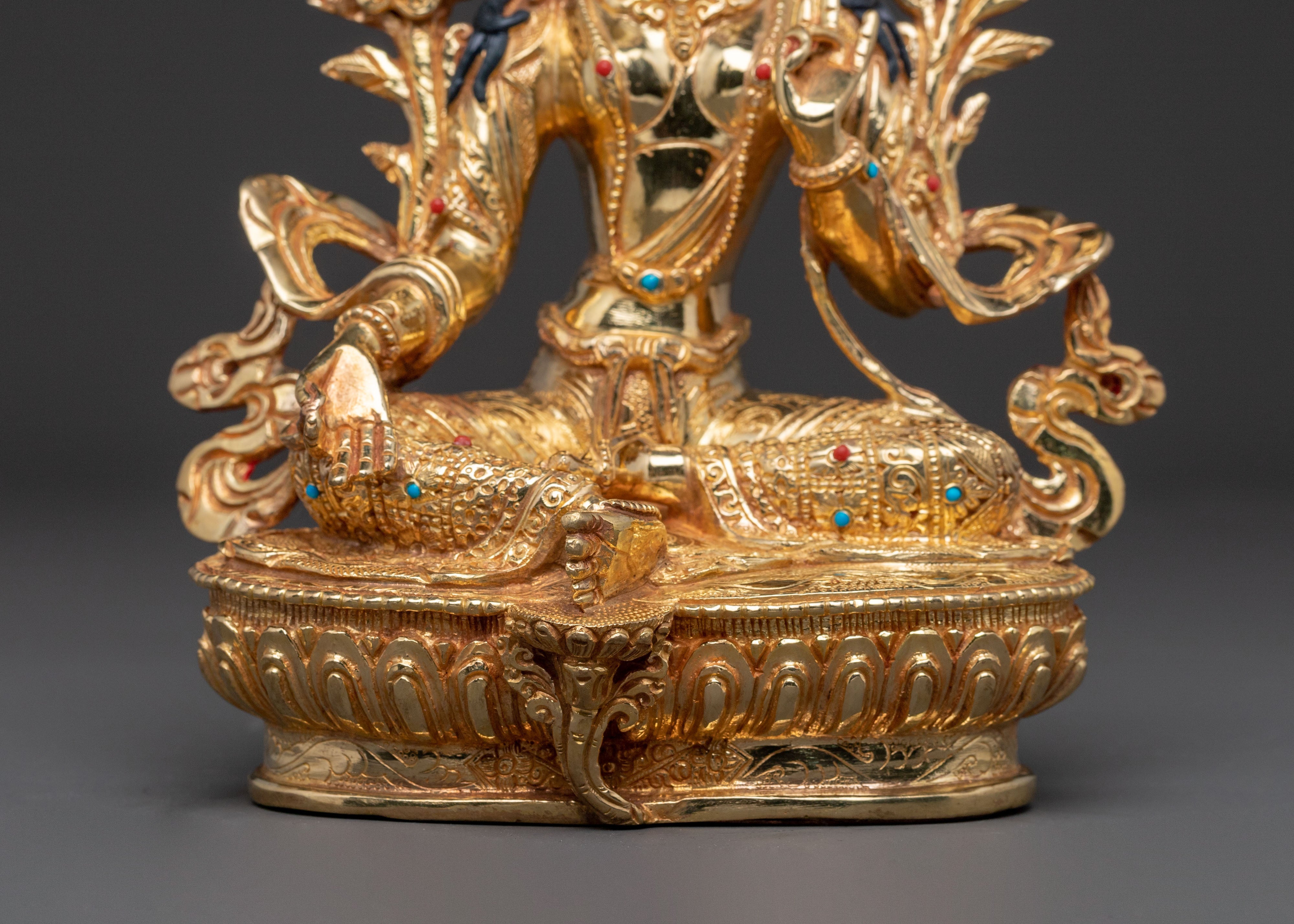Green Tara Golden Statue – Spiritual Idol