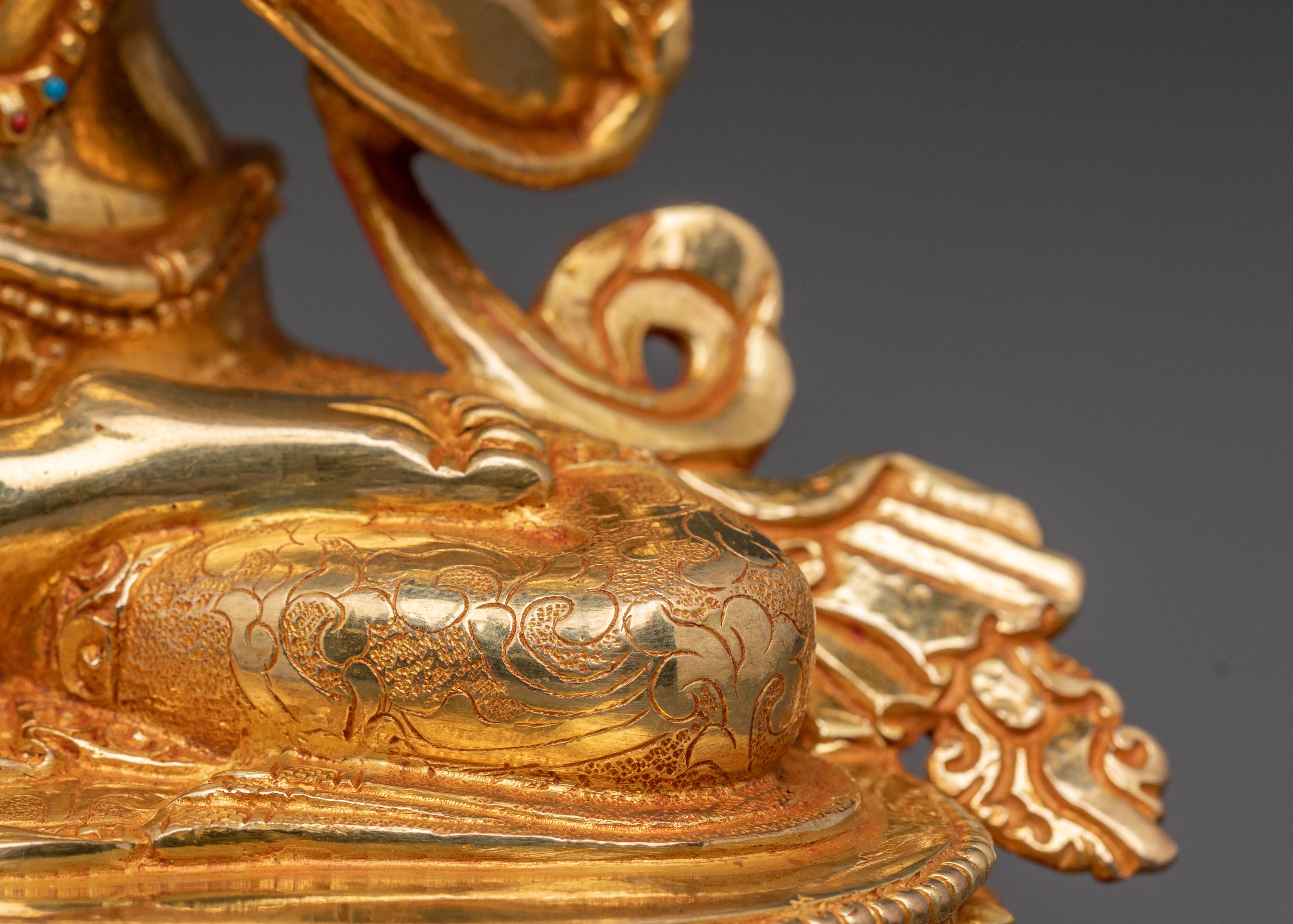 Handcrafted Manjushri Spiritual Sculpture for Decor