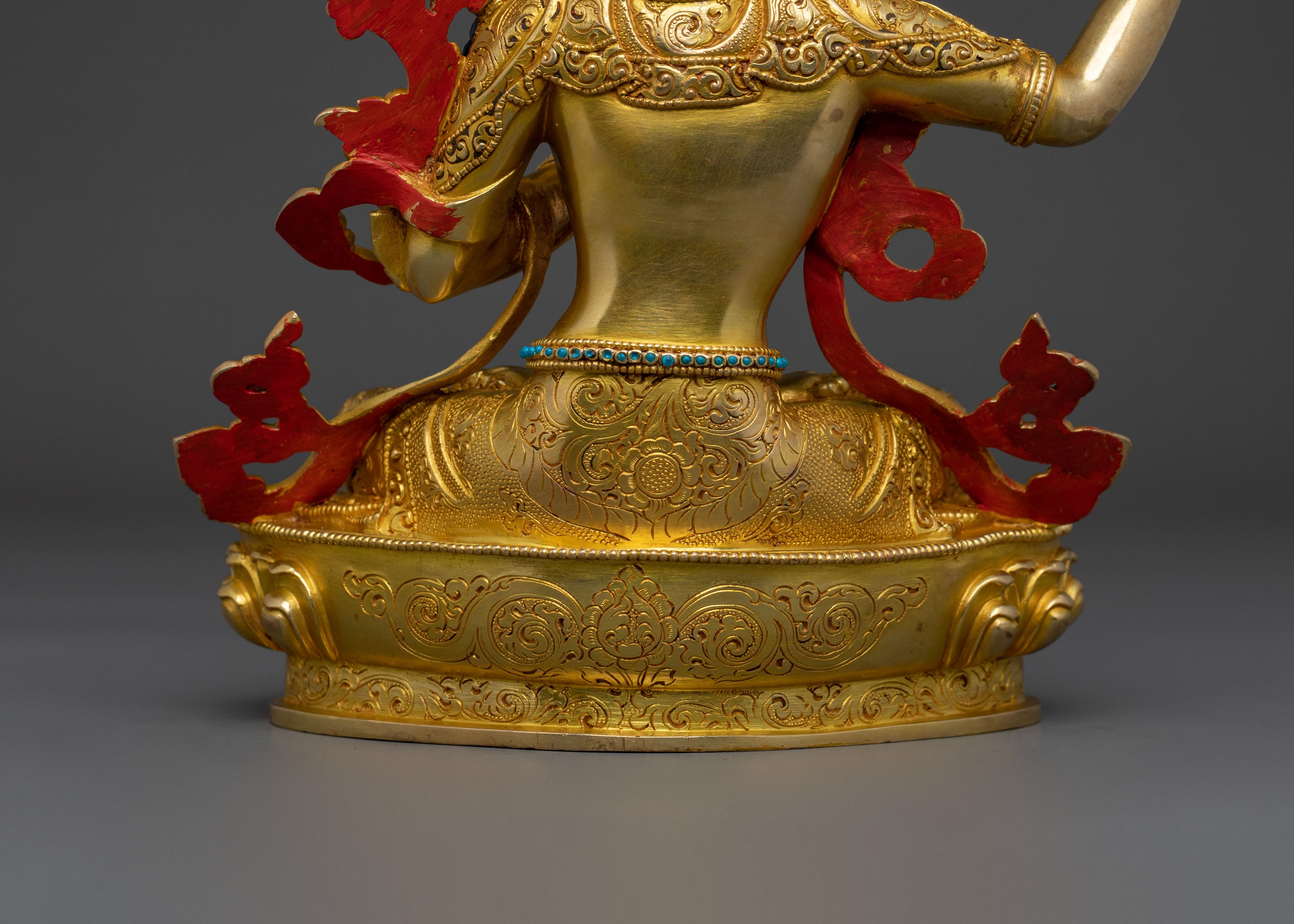 Manjushri Sword of Wisdom Handmade Sculpture | 24K Gold Gilded