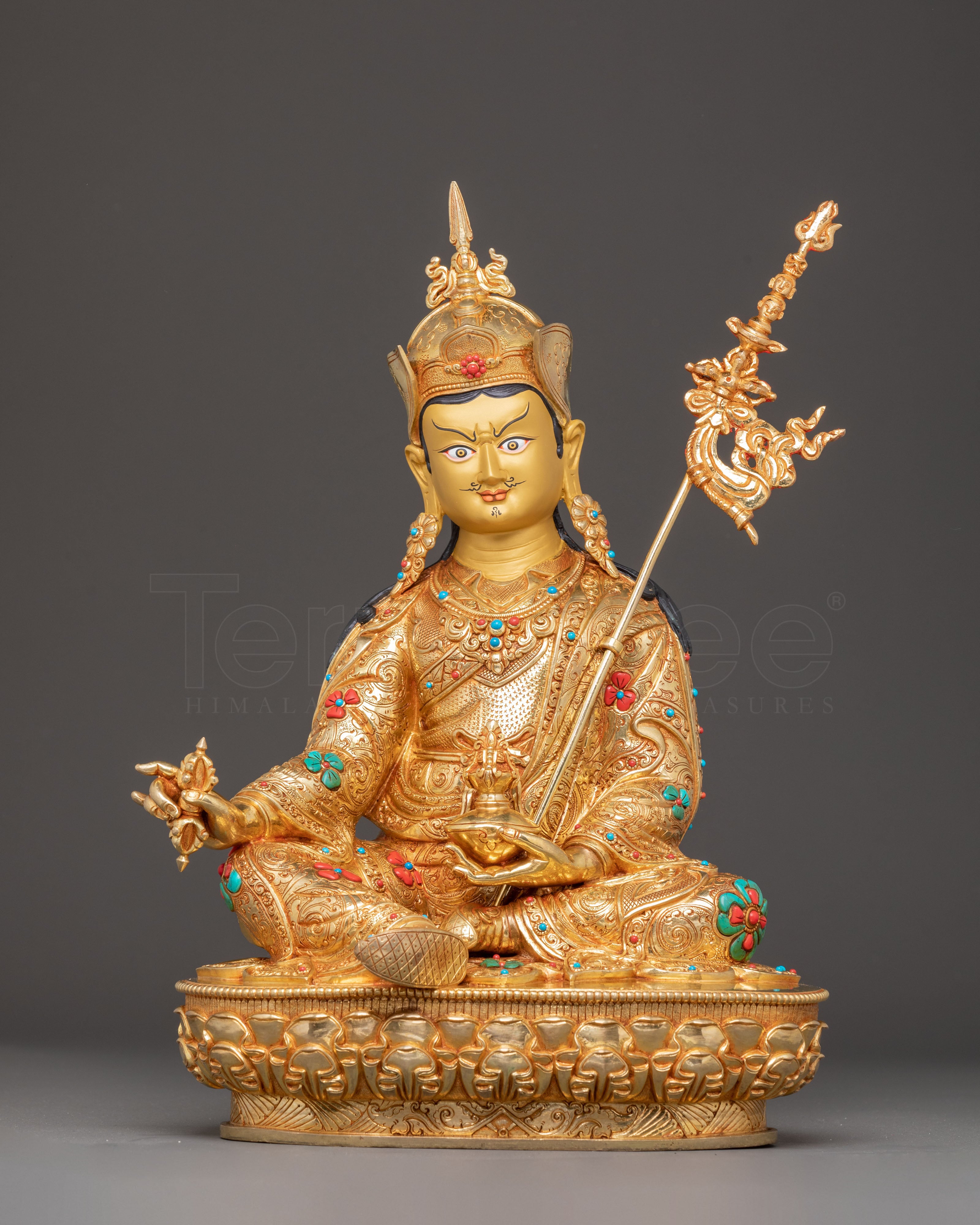 Handmade Copper Sculpture of Padmasambhava