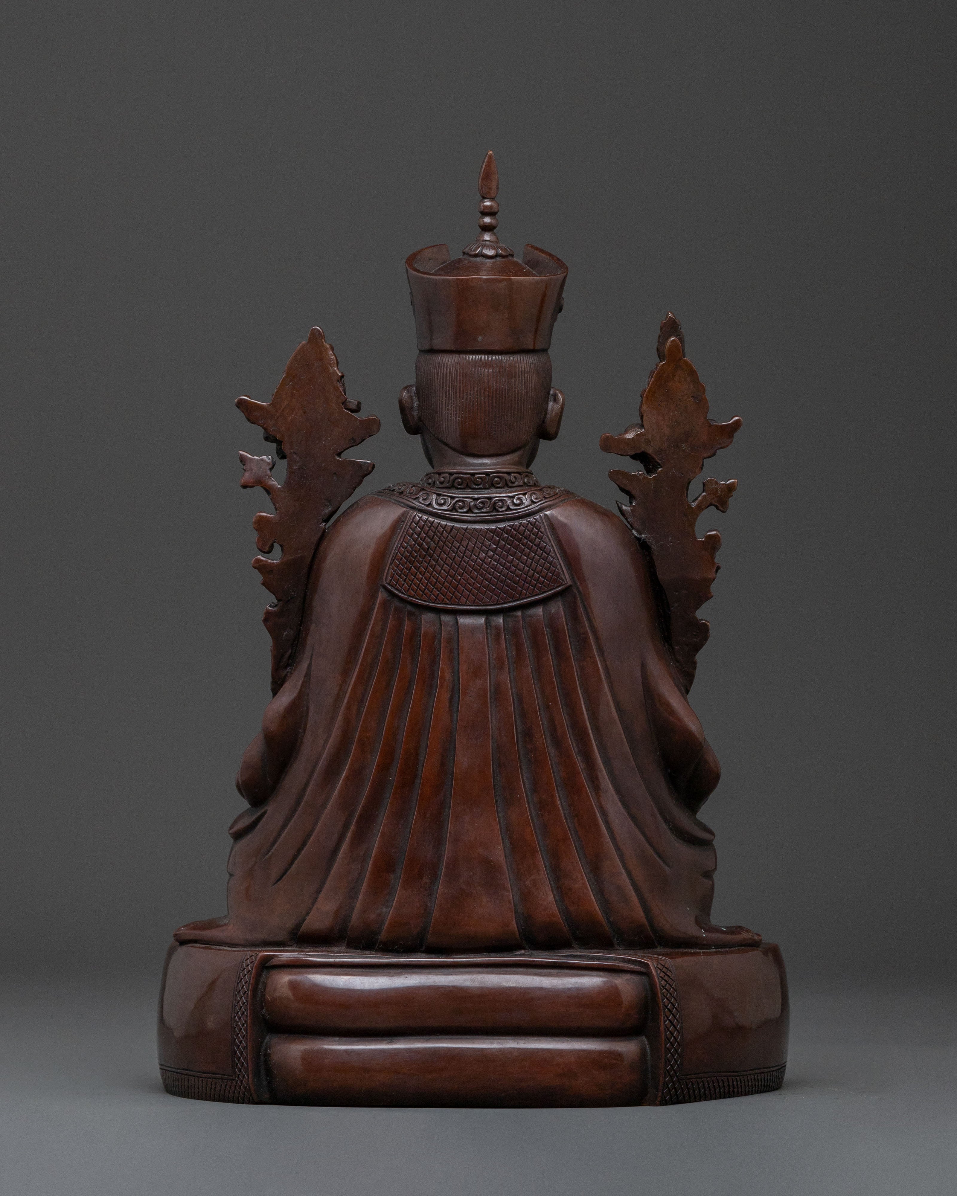16th Karmapa Meditation Oxidized Copper Statue | Meditation Altar