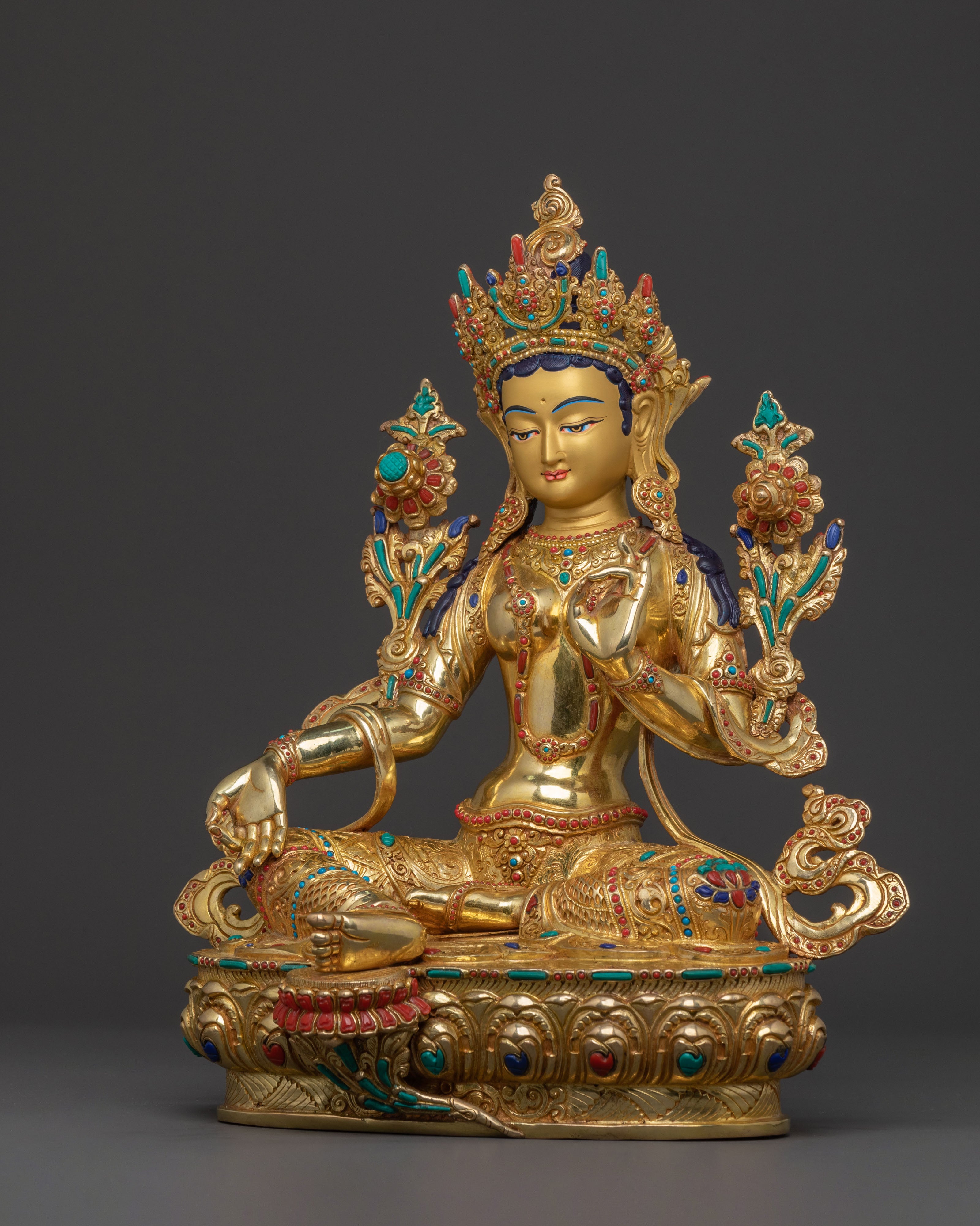 Sacred Green Tara Blessing Statue | Mother Figure