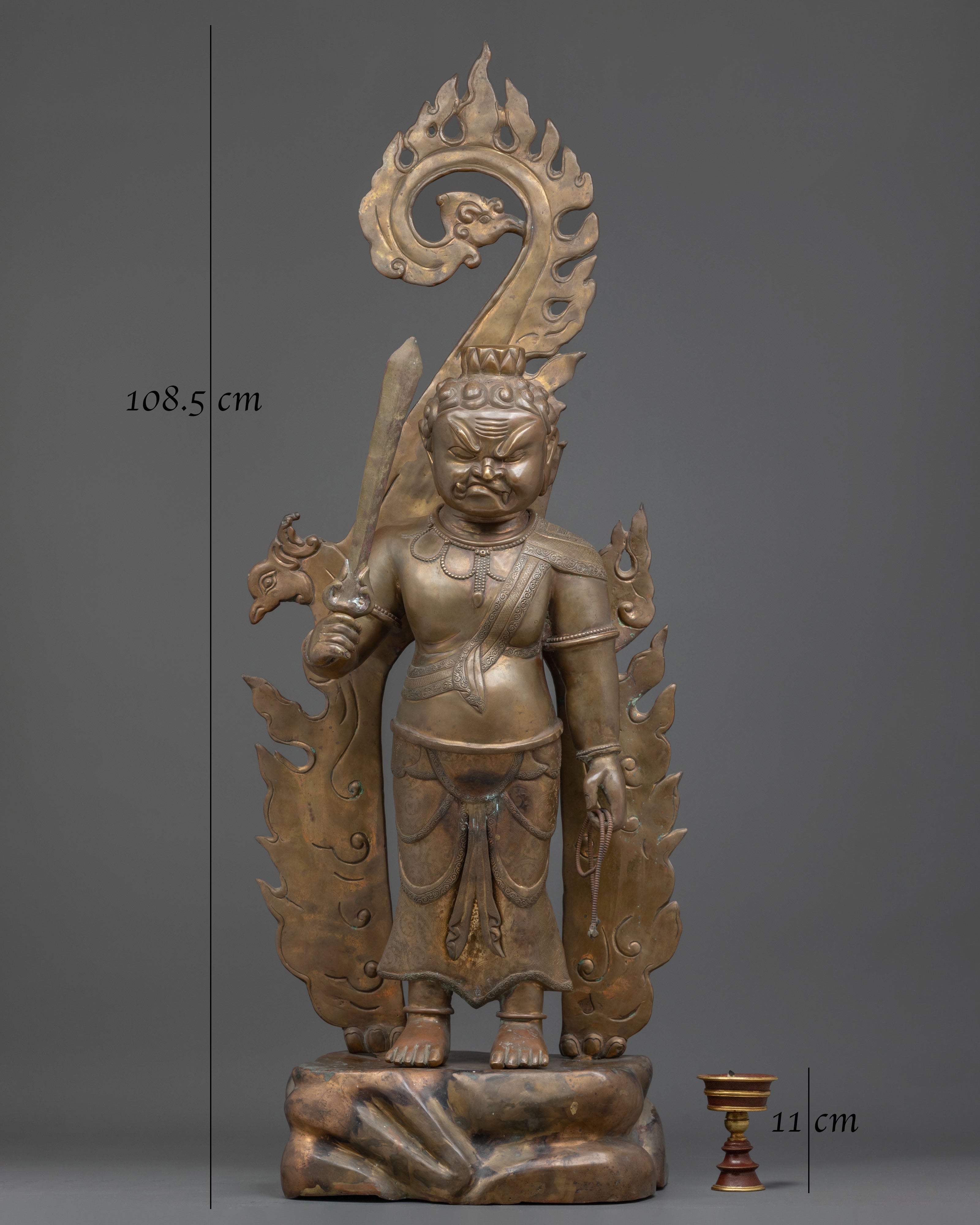 Yamraj Oxidized Copper Statue | Dharma Protector