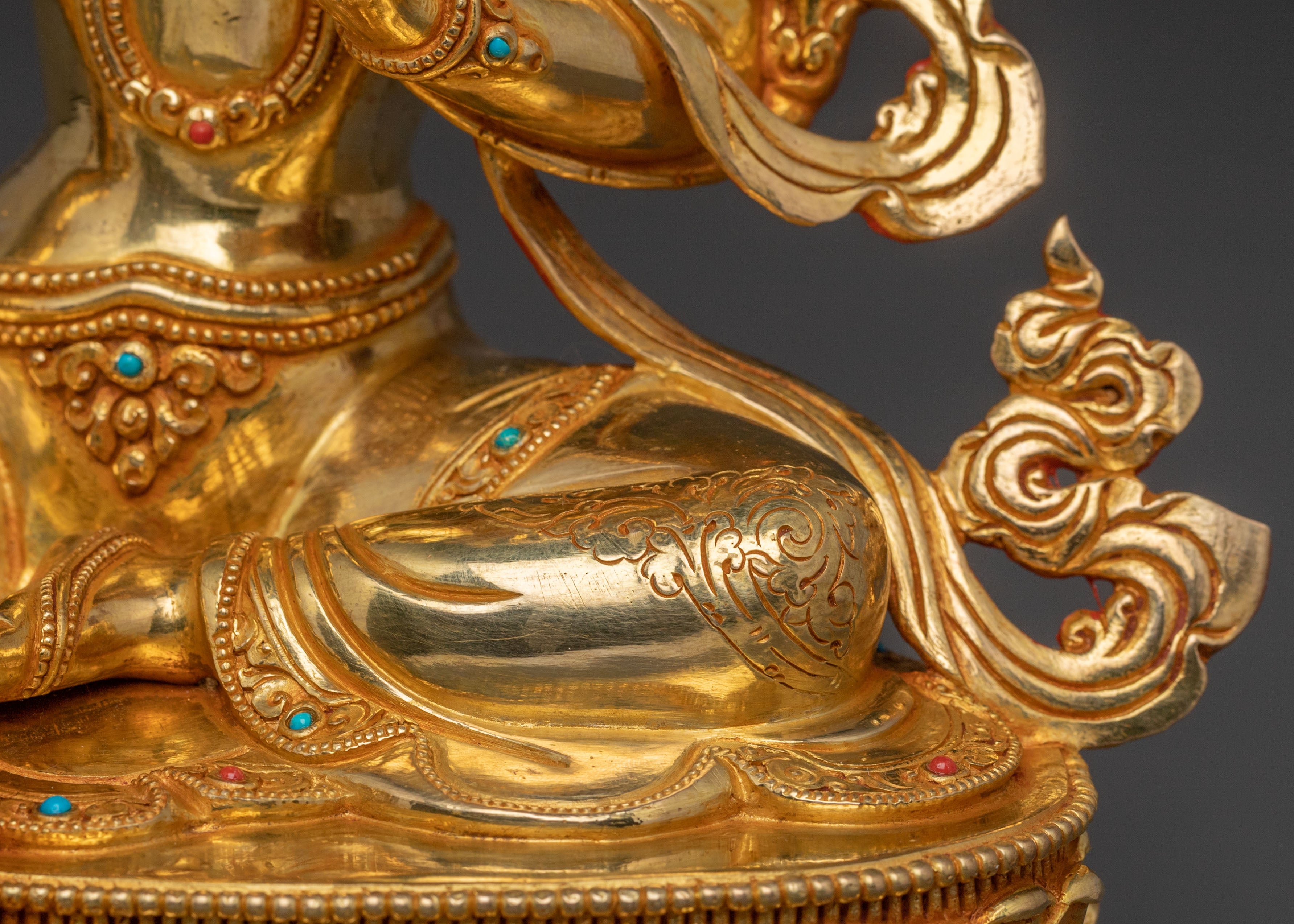 Handcrafted Green Tara Goddess Statue