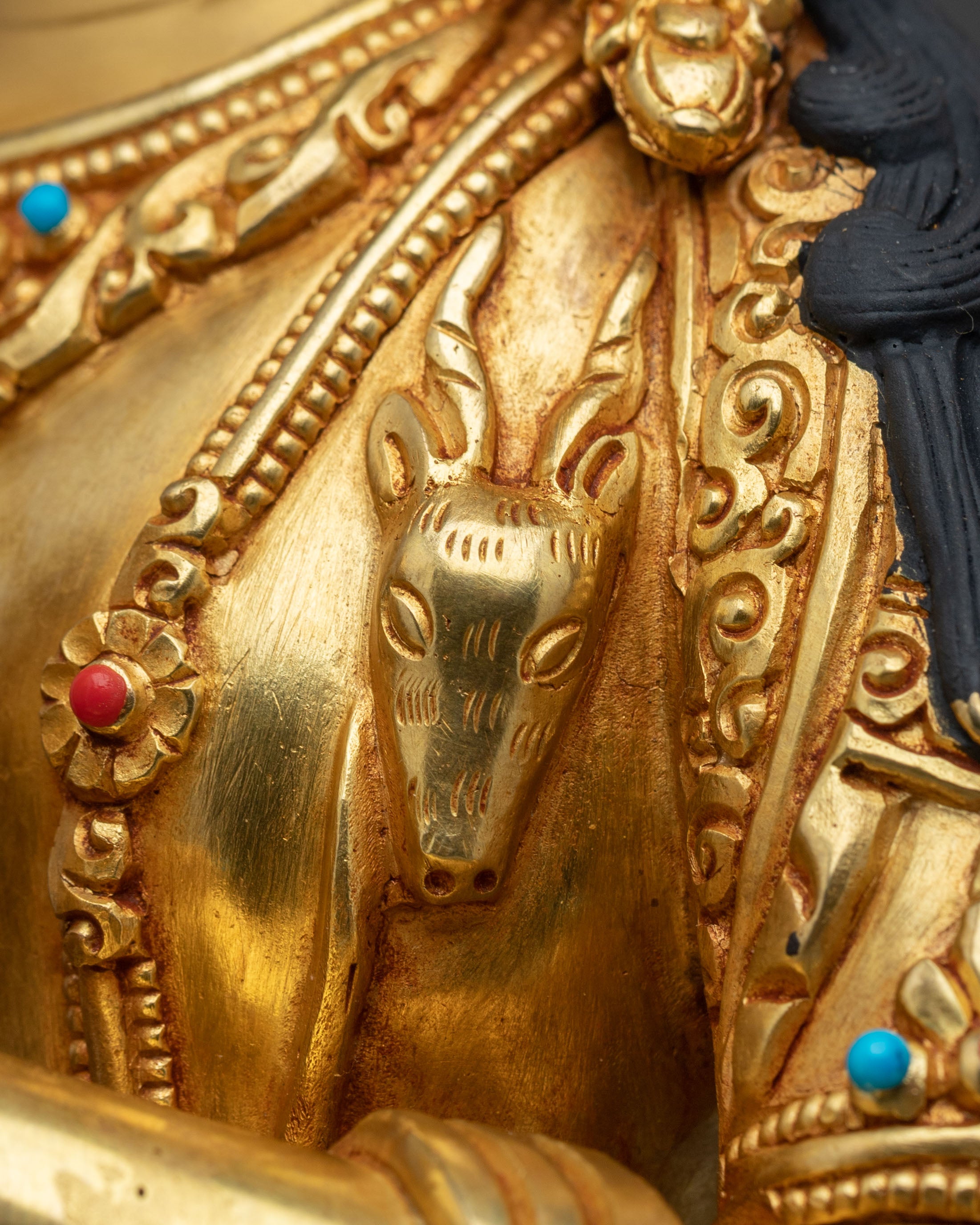 Four-Armed Chenrezig 24K Gold Gilded Statue | Compassionate Radiance