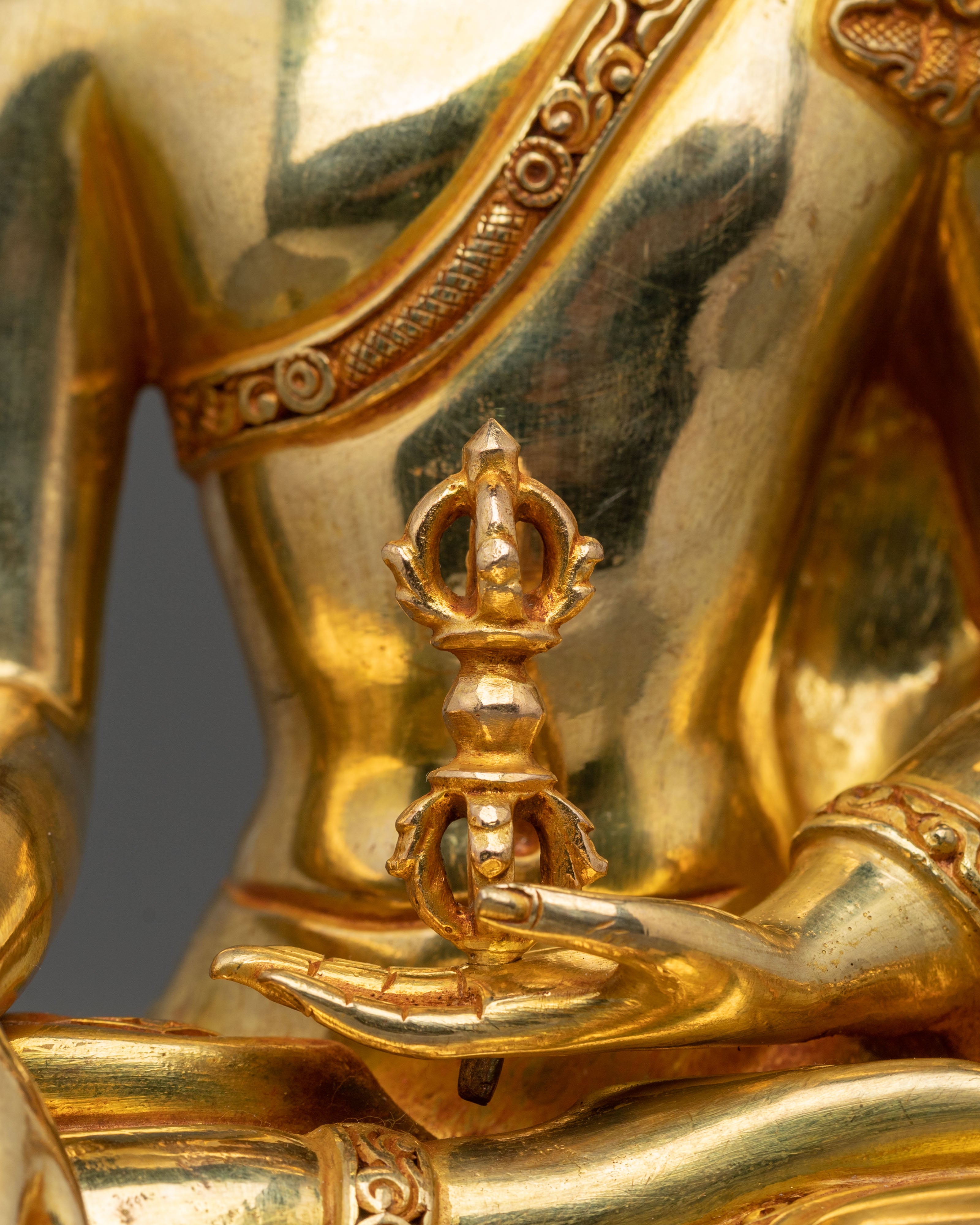 Mitrugpa Sacred Sculpture | Hand-Gilded Copper Figurine