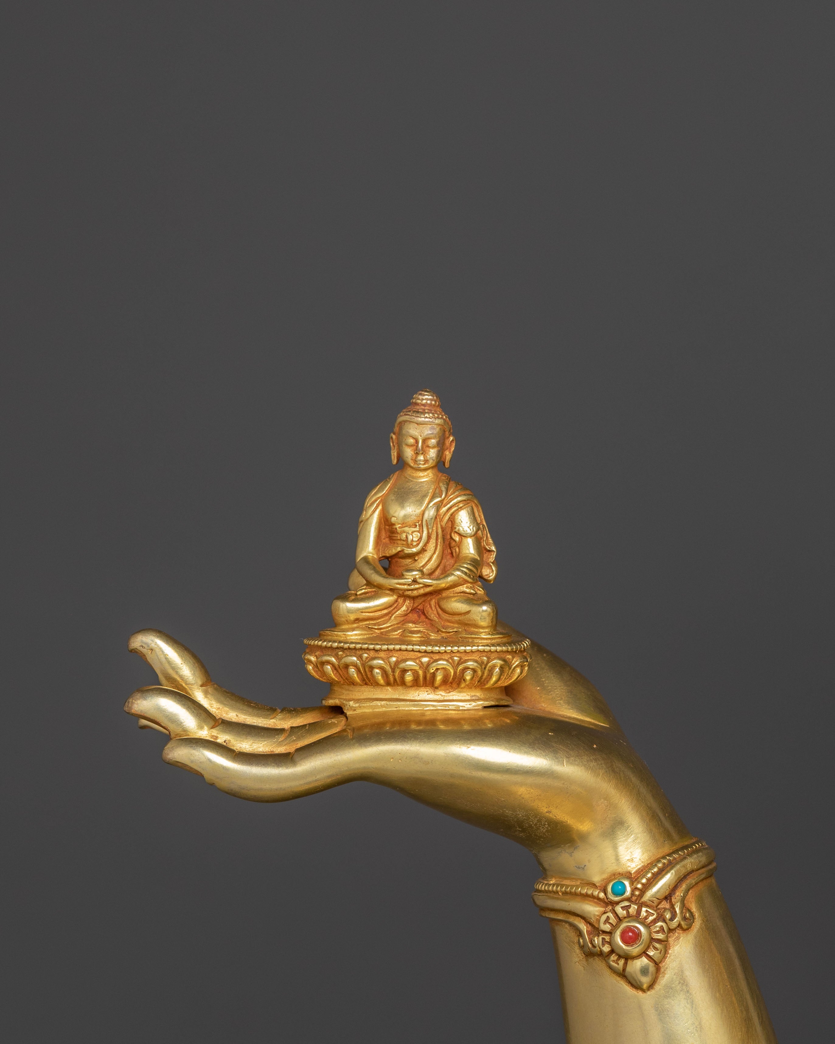 Handcrafted Namgyalma Sacred Statue – 24K Gold Gilded Masterpiece