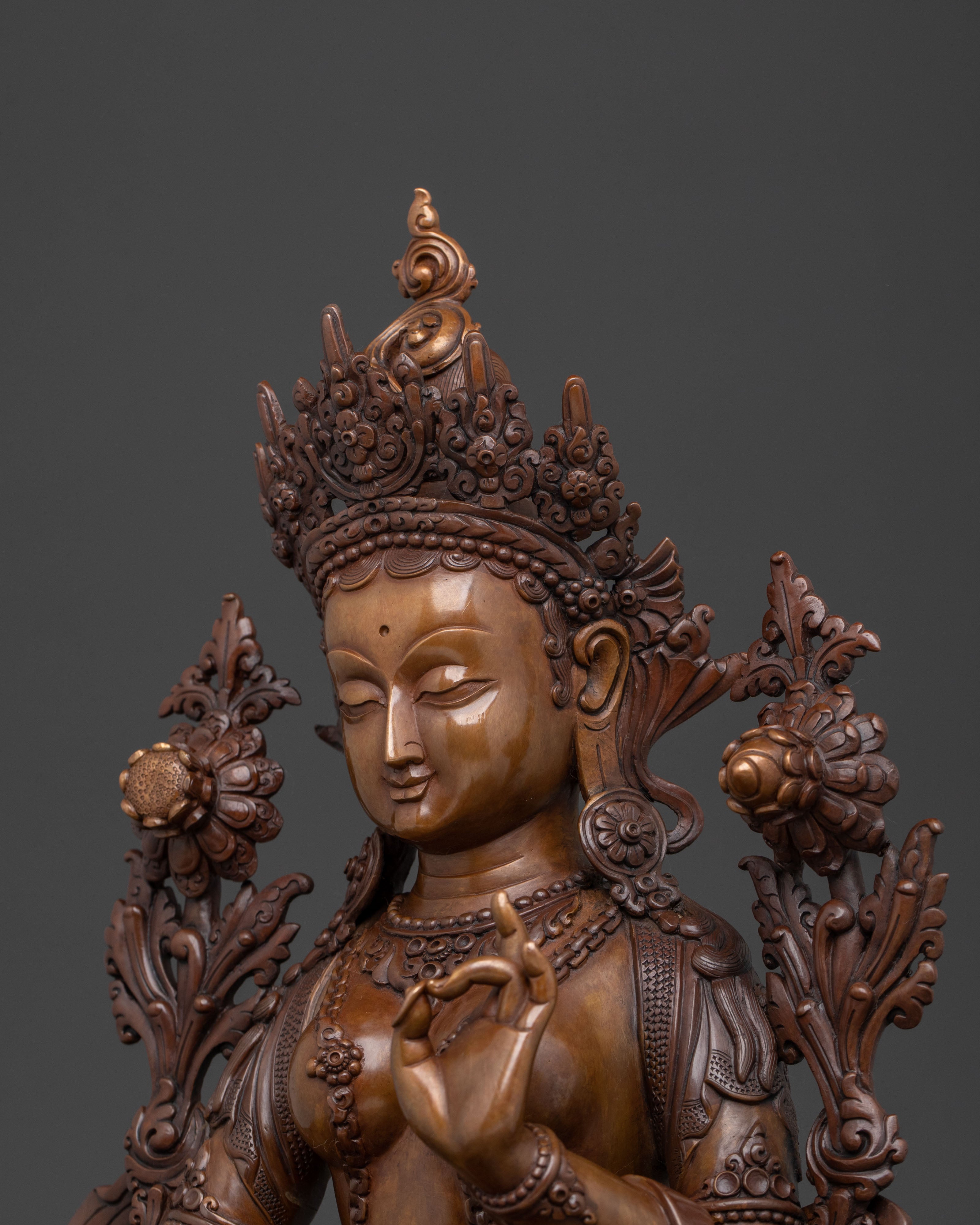 Green Tara Swift Blessing Statue | Goddess of Compassion & Protection