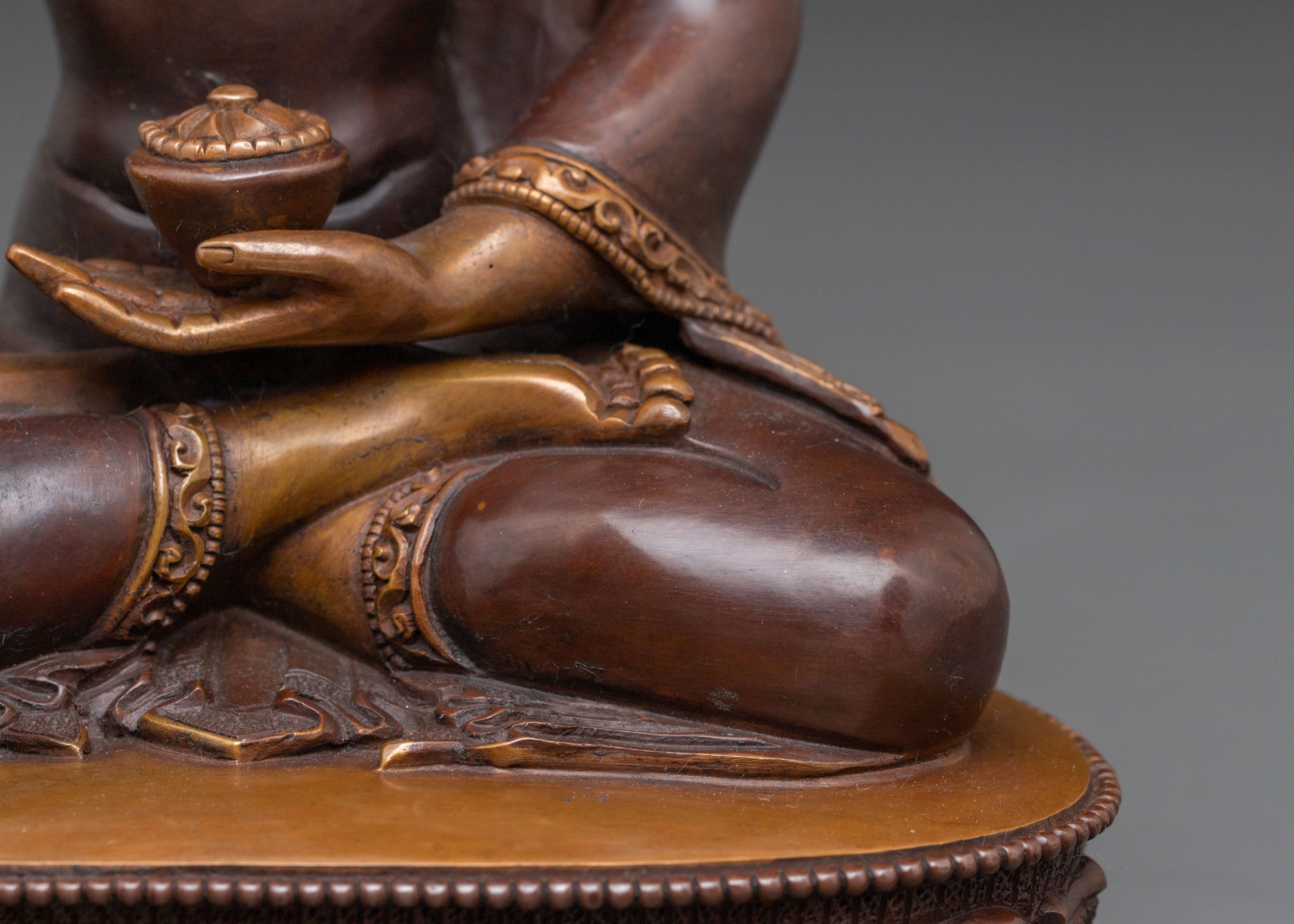 Sacred Shakyamuni Buddha Meditation Statue | Oxidized Copper Statue